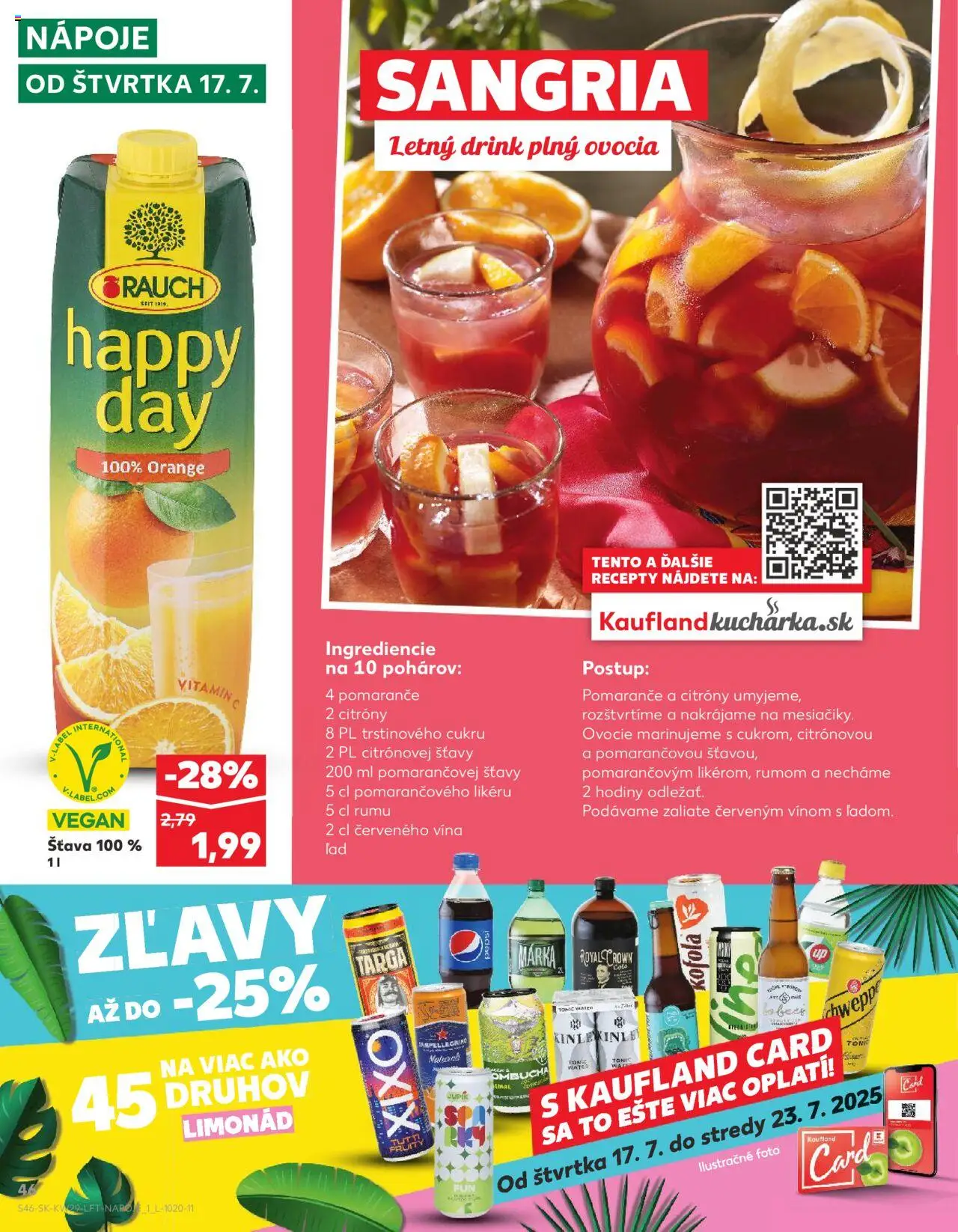 Nové Kaufland akcie – leták je platný od 17.07.2025 | Strana: 46 | Produkty: Hodiny, Pomaranče, Citróny, Ovocie