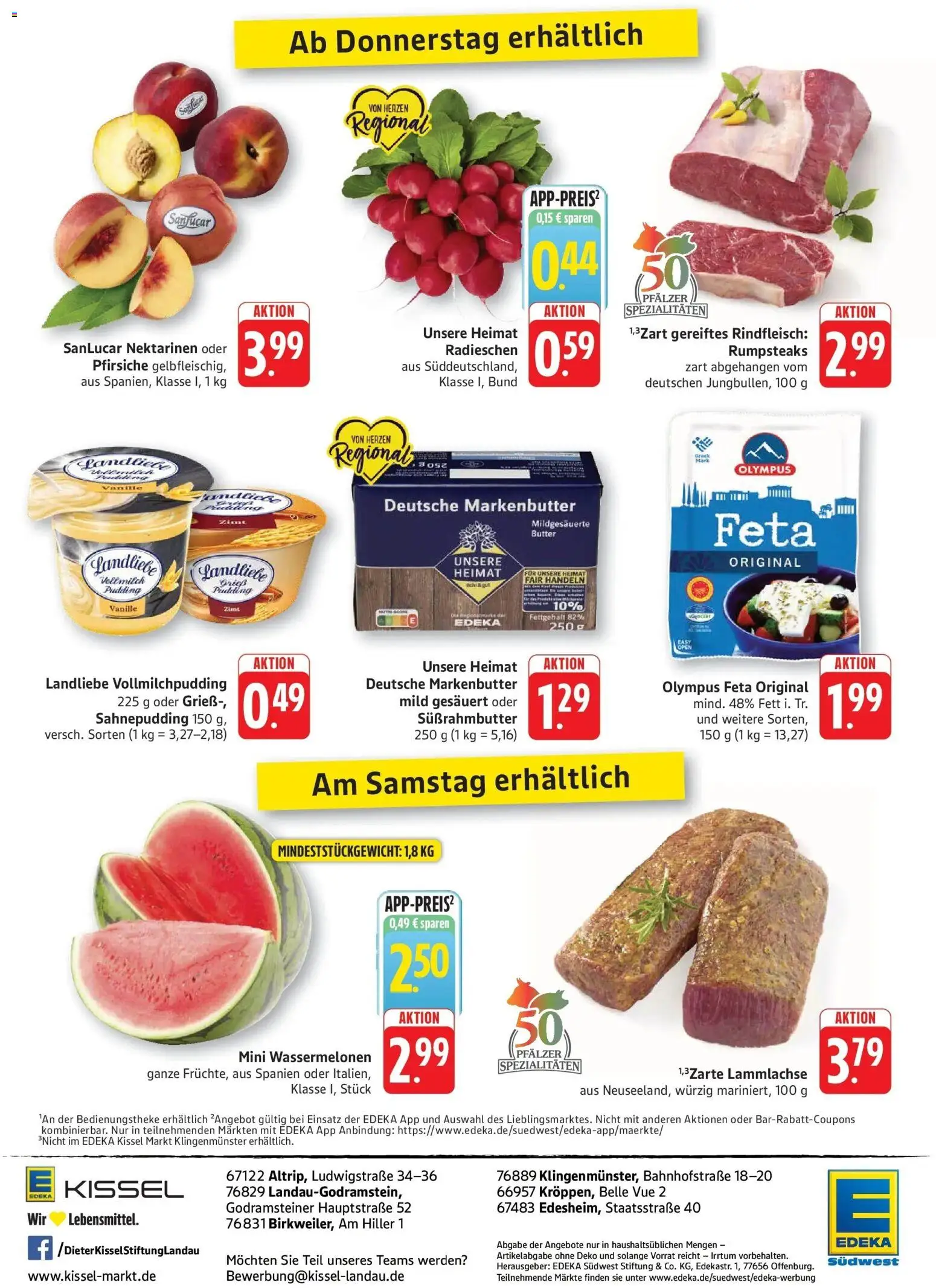 Edeka prospekt Kröppen – gültig ab 08.06.2026 | Seite: 10 | Produkte: Feta, Nektarinen, Rindfleisch, Steak