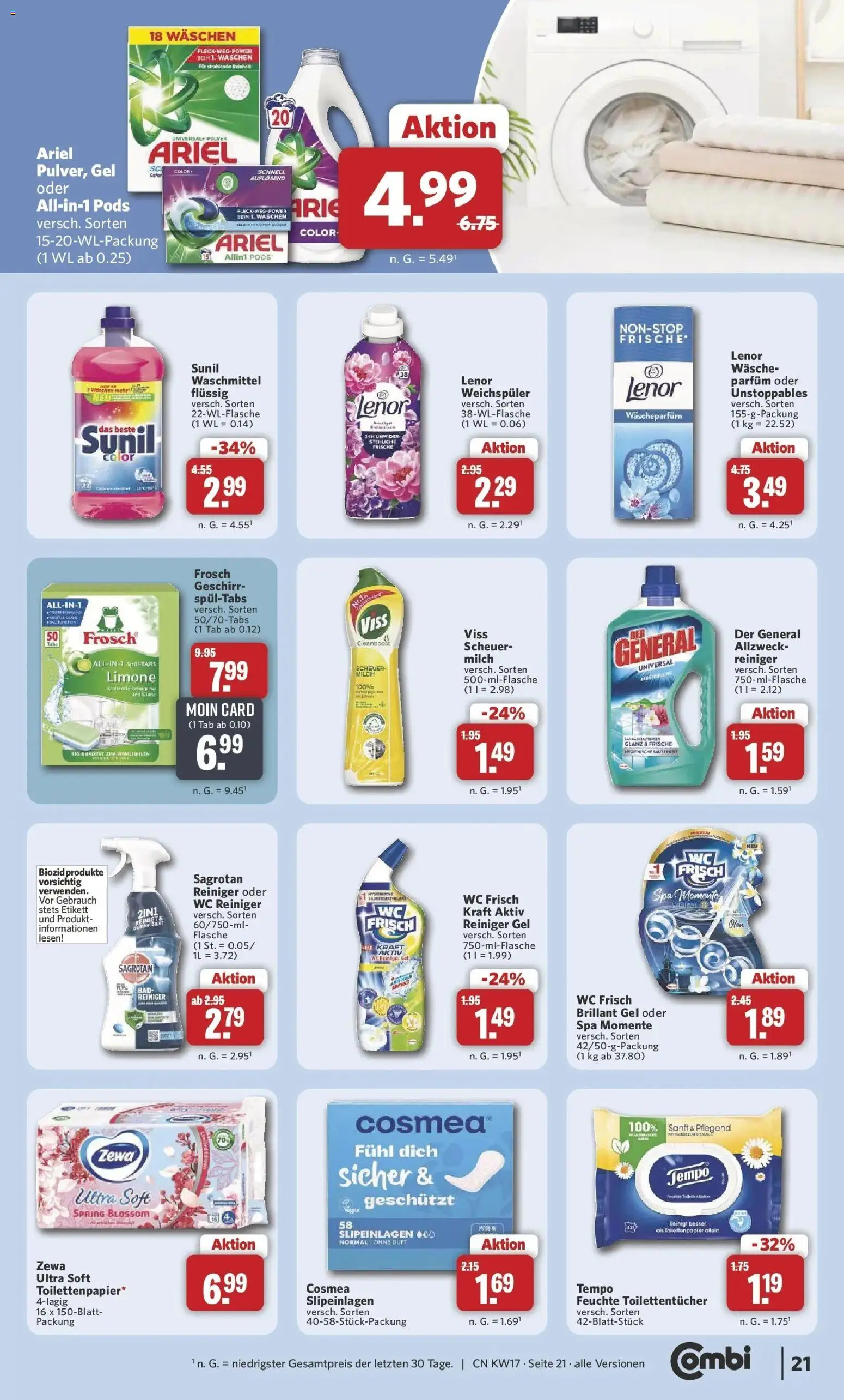 Combi Prospekt Detmold – gültig ab 20.04.2026 | Seite: 23 | Produkte: Milch, Bad, Duft, Weichspüler