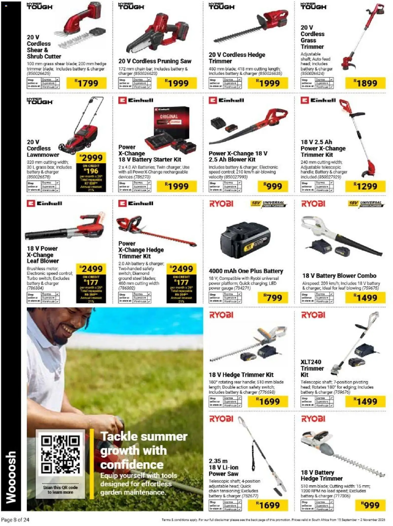 New Builders catalogue – valid from 15/09/2026 | Page: 8 | Products: Cutter, Battery, Charger