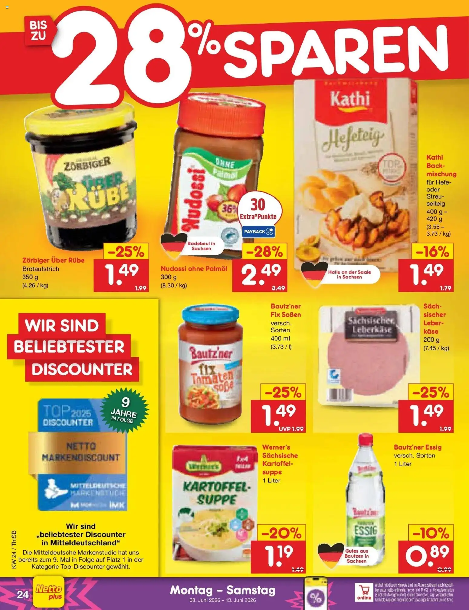 Netto Marken-Discount Prospekt Pirna – gültig ab 08.06.2026 | Seite: 38 | Produkte: Top, Käse, Tomaten, Leberkase