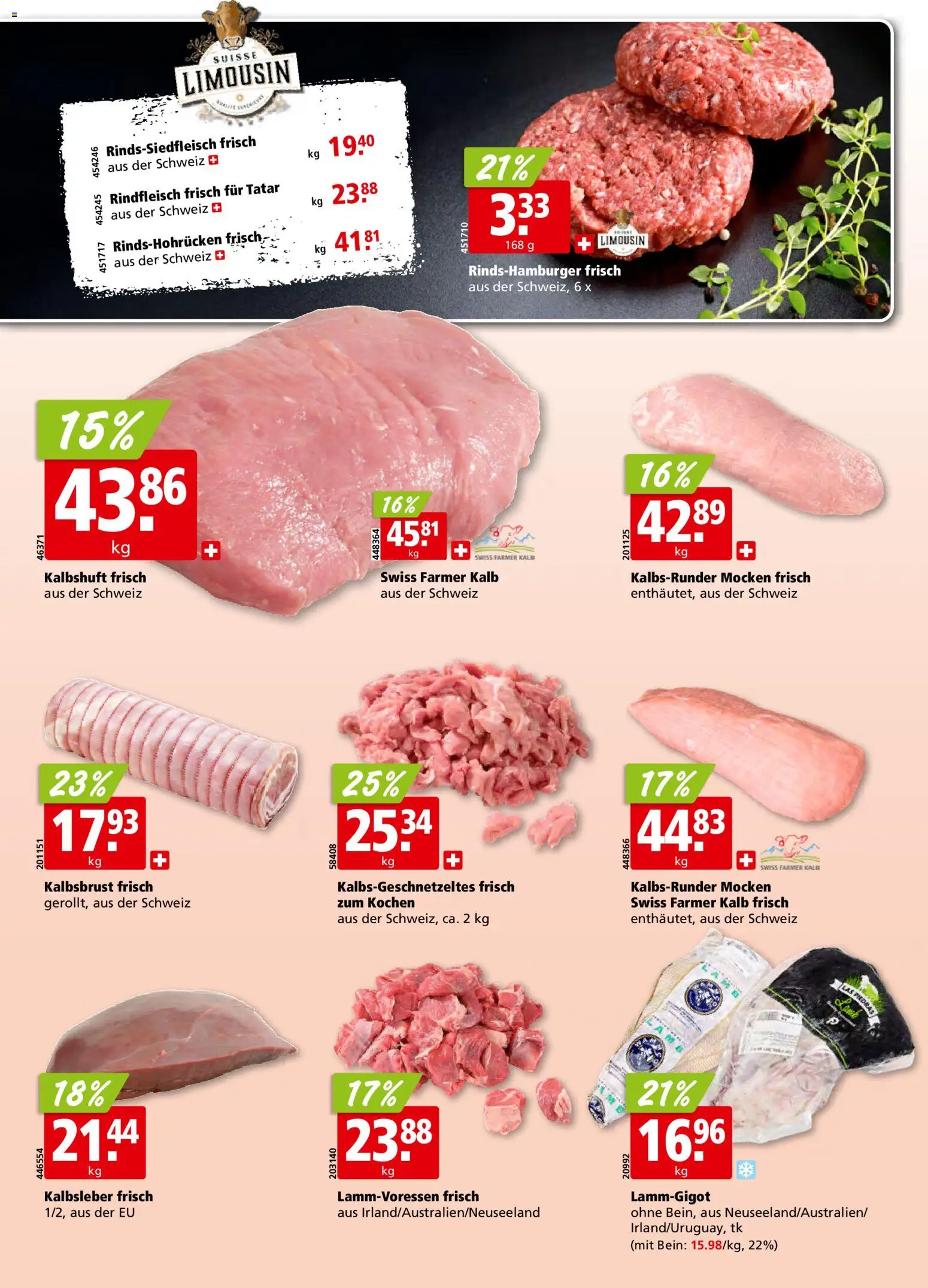 Aligro aktionen Schlieren, Gossau SG, Frauenfeld, Rapperswil-Jona, Sargans, Bern – gültig ab 06.07.2026 | Seite: 8 | Produkte: Rindfleisch