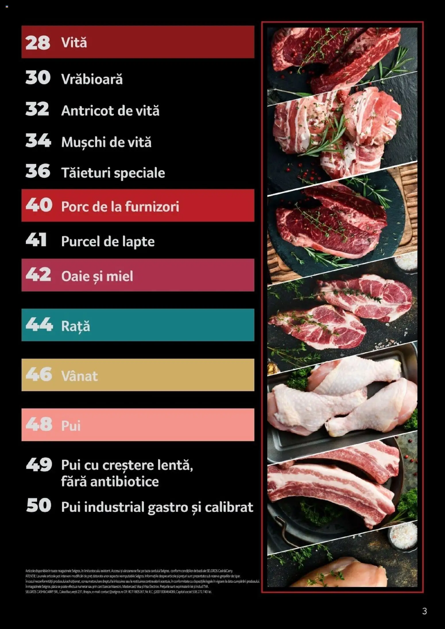 Noul catalog Selgros – valabil de la 25.03.2026 | Pagină: 3 | Produse: Cif, Pui, Rață, Mușchi