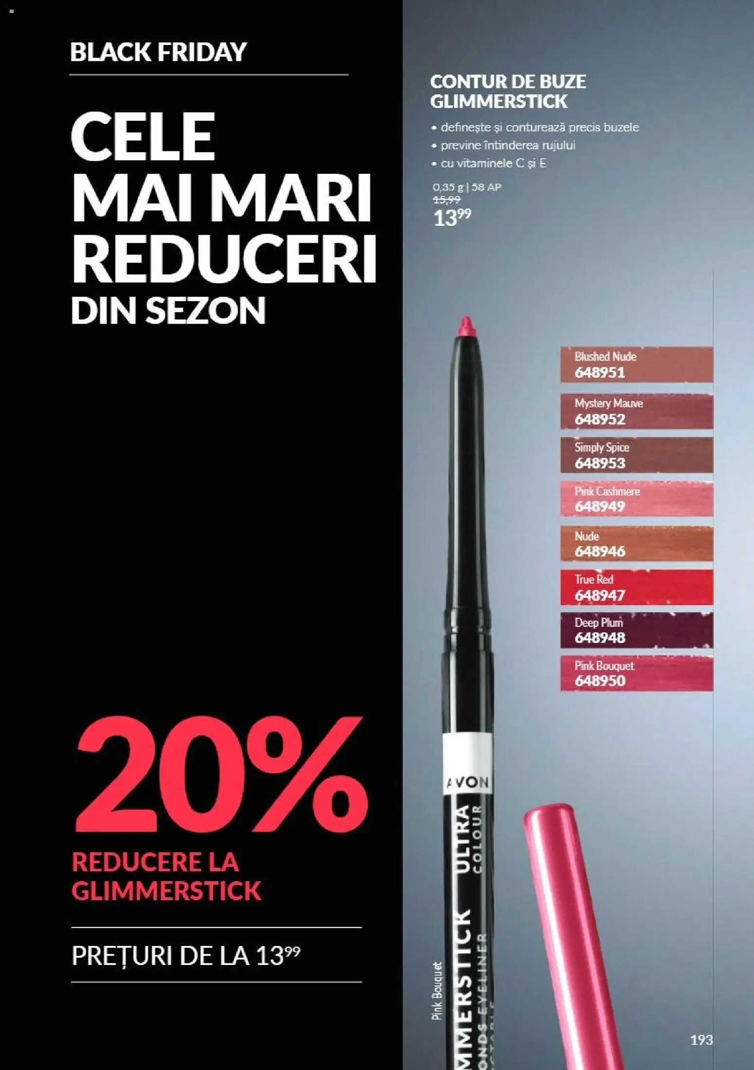 Noul catalog Avon – valabil de la 01.11.2026 | Pagină: 193 | Produse: Black