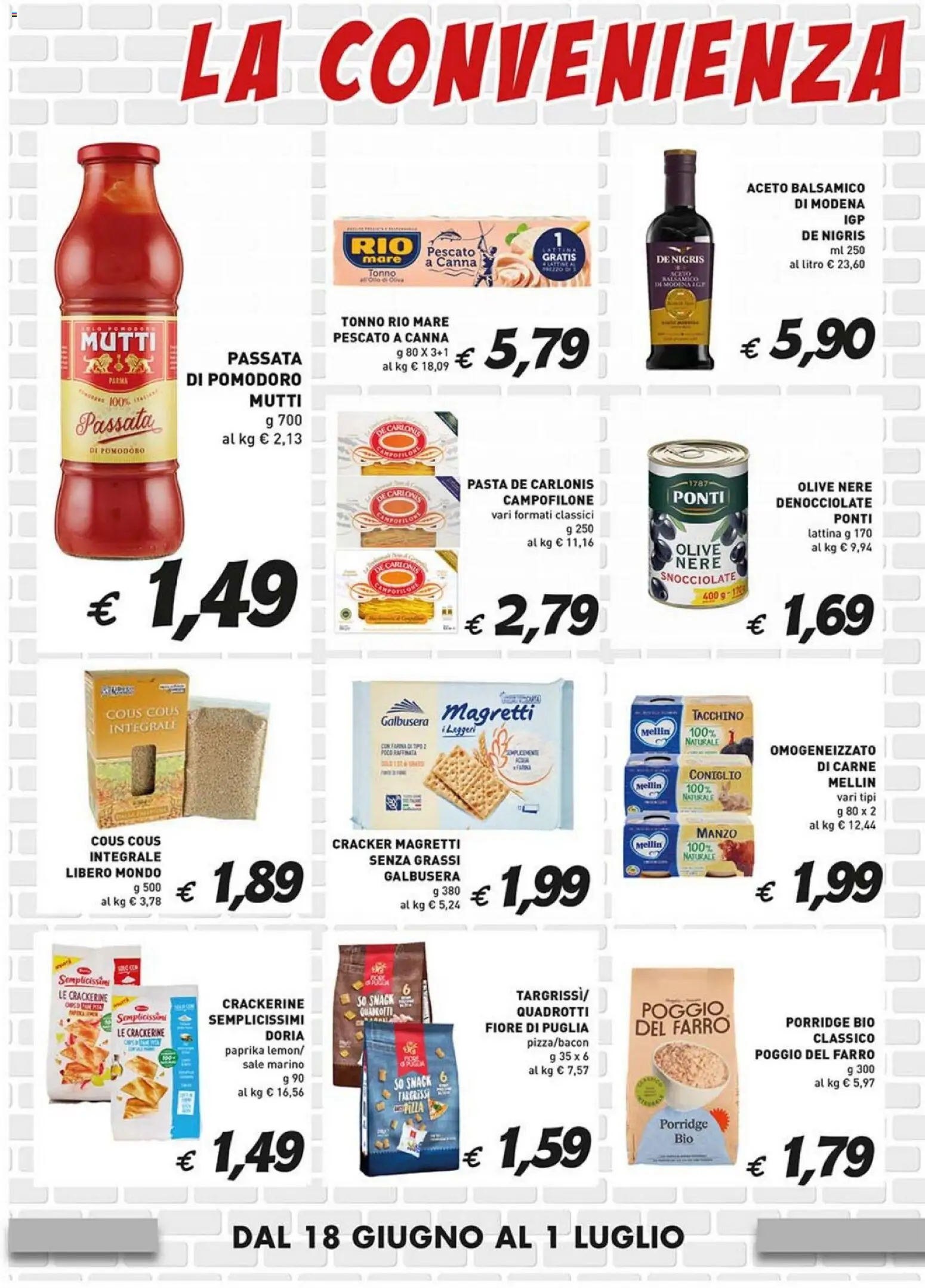 Volantino Coal del 18/06/2026 | Pagina: 4 | Prodotti: Tacchino, Tonno, Aceto, Farro