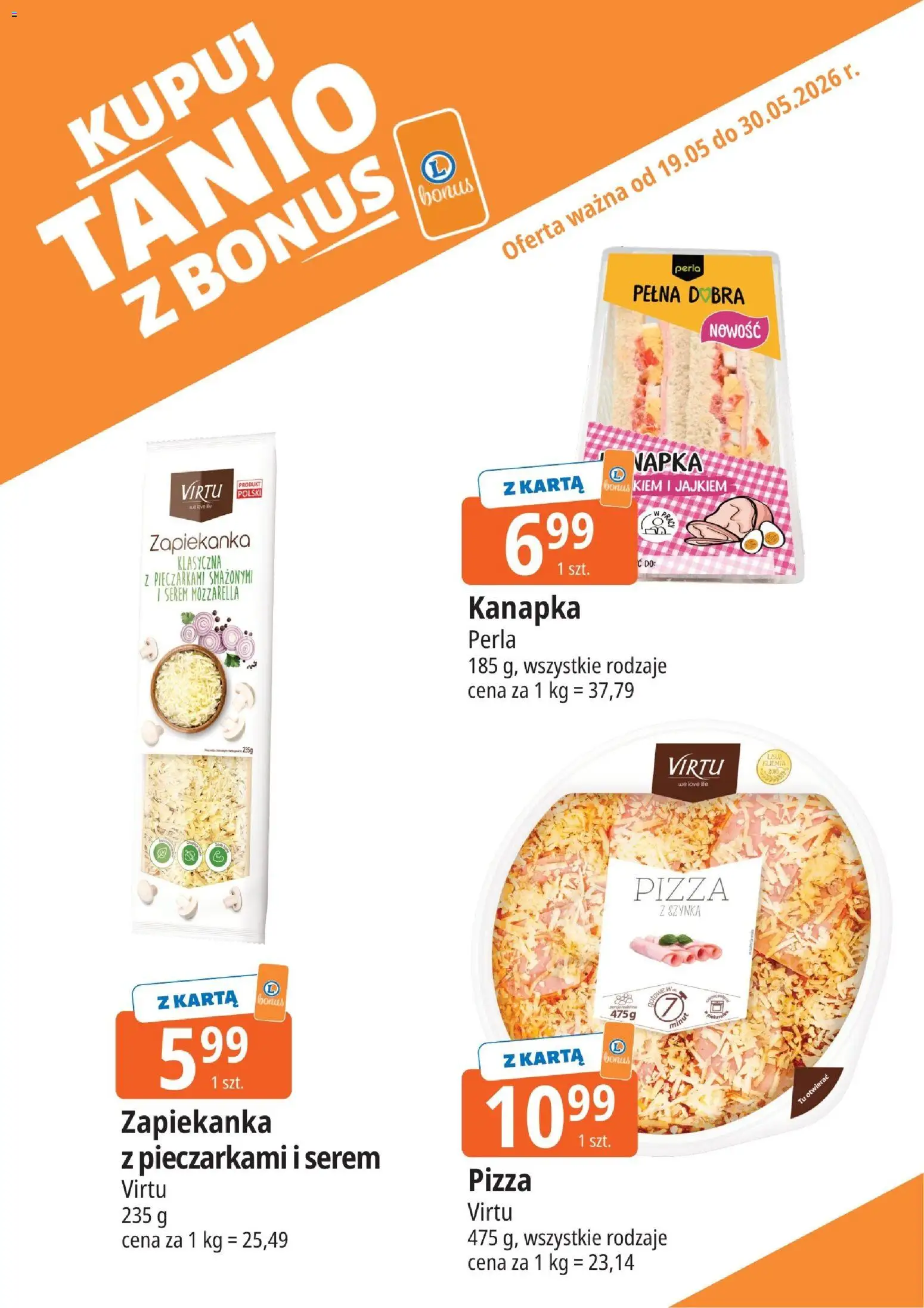 E.Leclerc gazetka - Zamość kupony dodatkowe od 19.05.2026 | Strona: 10 | Produkty: Karta, Zapiekanka, Szynka, Mozzarella