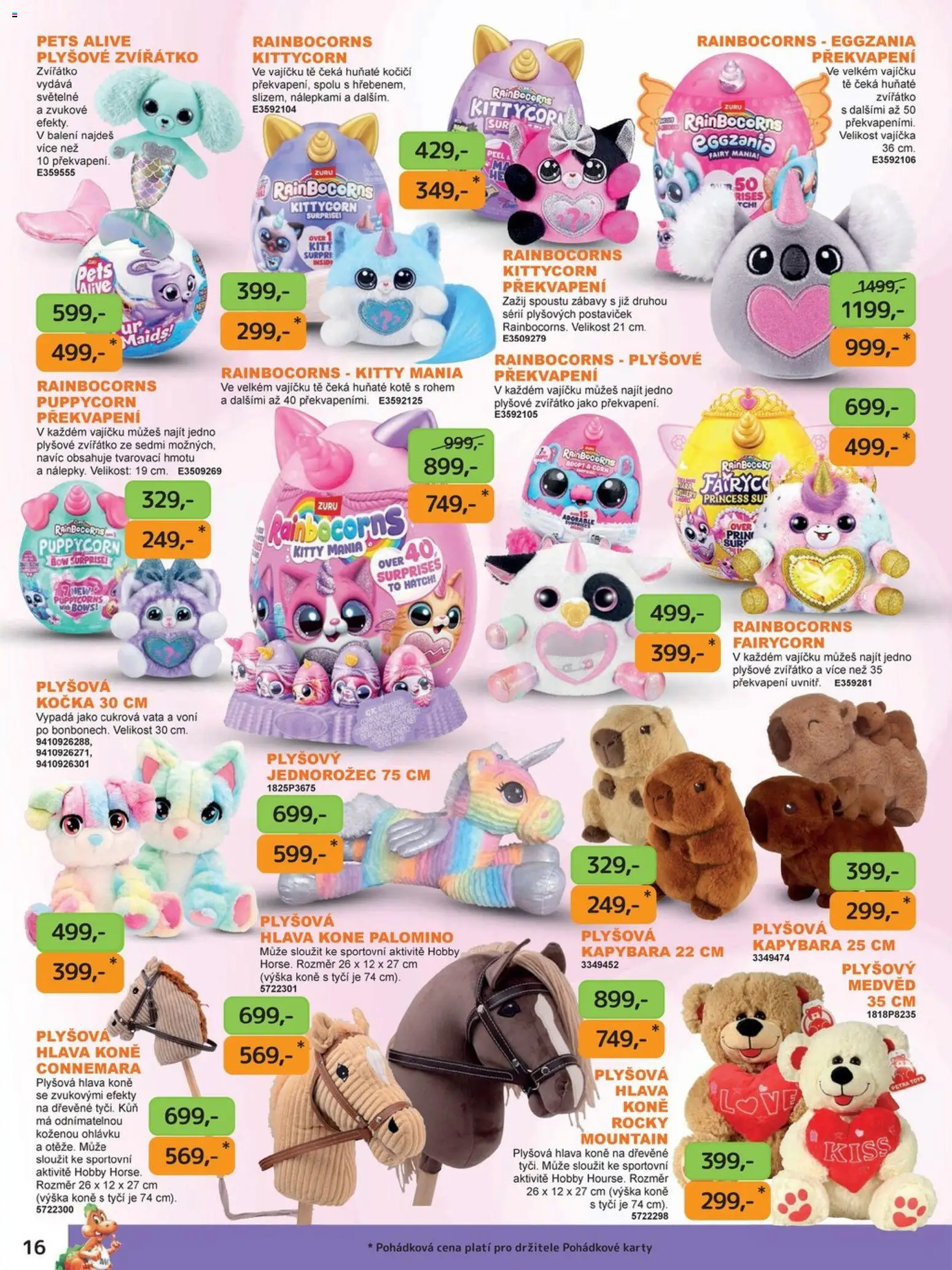 Dráčik katalog - Vánoce od 08.10.2026 | Strana: 16 | Produkty: Vajíčka, Rainbocorns, Karty, Vata