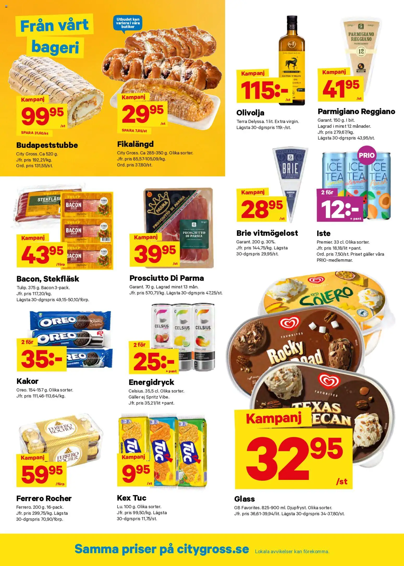 City Gross reklamblad aktuell från 18.05.2026 | Sida: 7 | Produkter: Bageri, Bacon, Olivolja, Energidryck