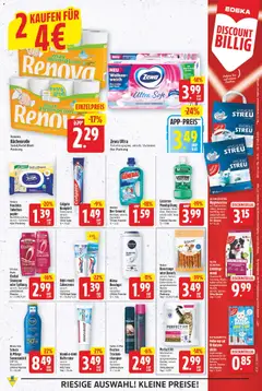 E center Prospekt ab 27.07.2026 gültig | Seite: 21 | Produkte: Zewa, Donuts, Duschgel, Küchenrolle