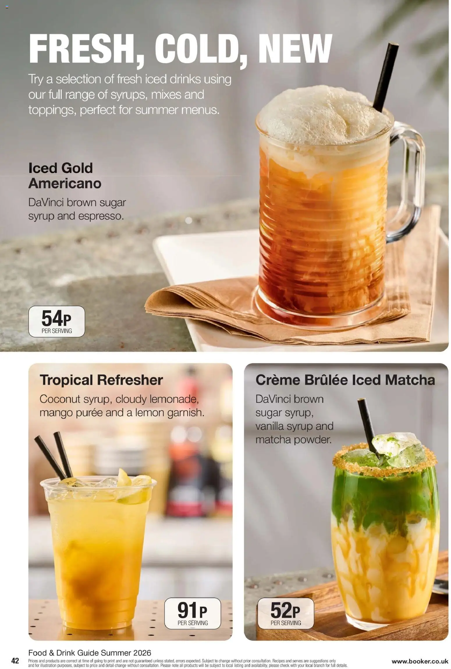 {H1} | Page: 42 | Products: Drinks, Syrup, Sugar, Coconut