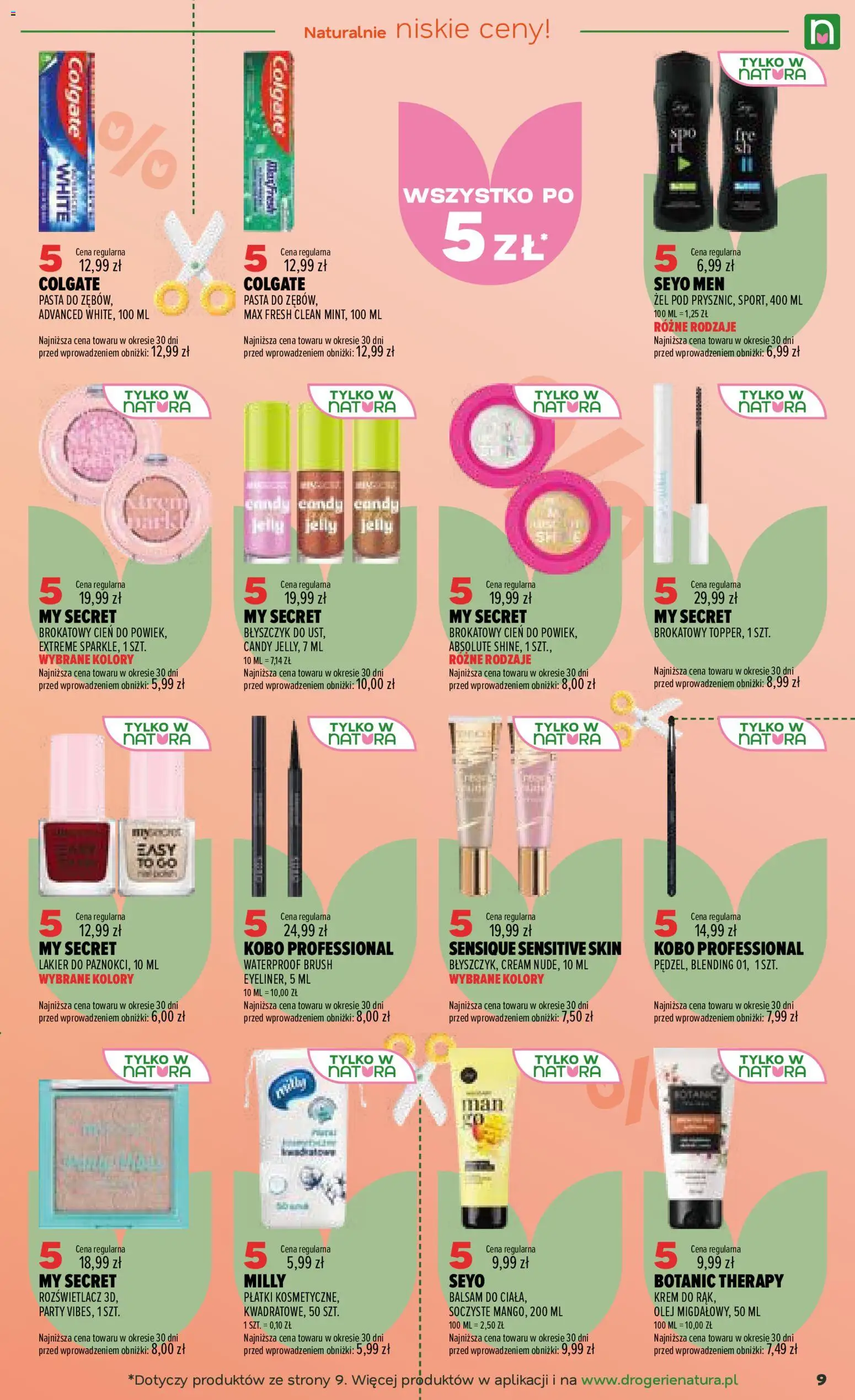 Drogerie Natura gazetka od 07.07.2026 | Strona: 9 | Produkty: Olej, Rozświetlacz, Błyszczyk, Krem