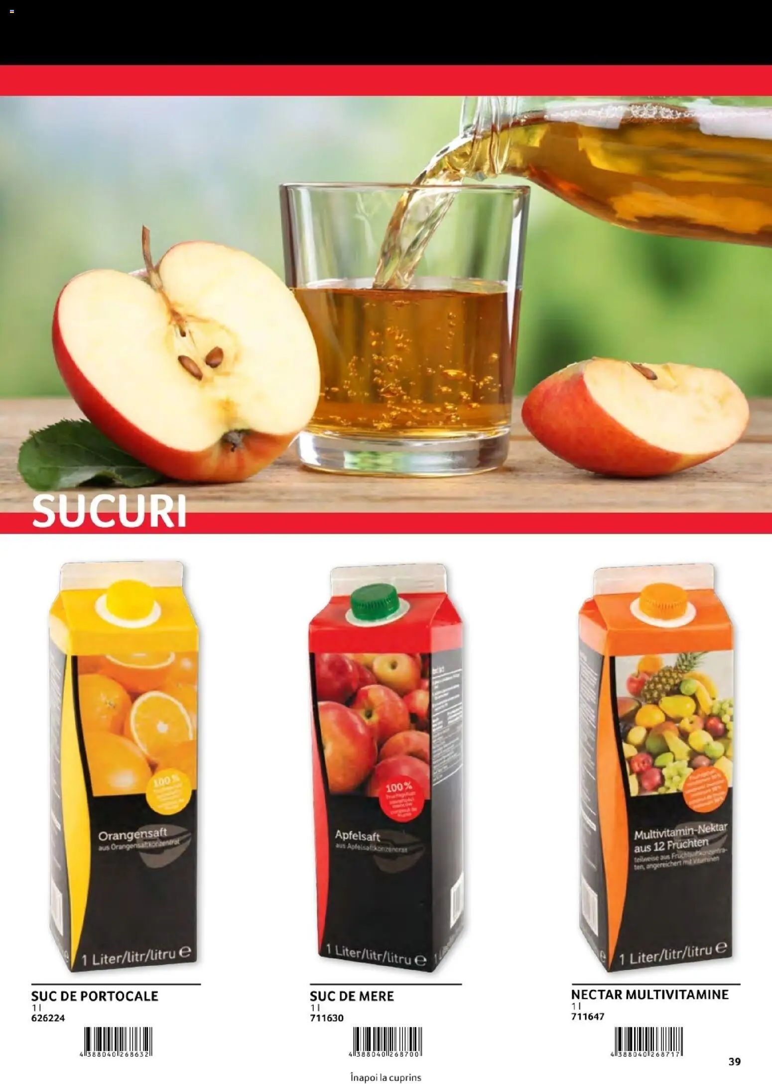 Noul catalog Selgros – valabil de la 01.08.2026 | Pagină: 39 | Produse: Suc, Mere, Portocale