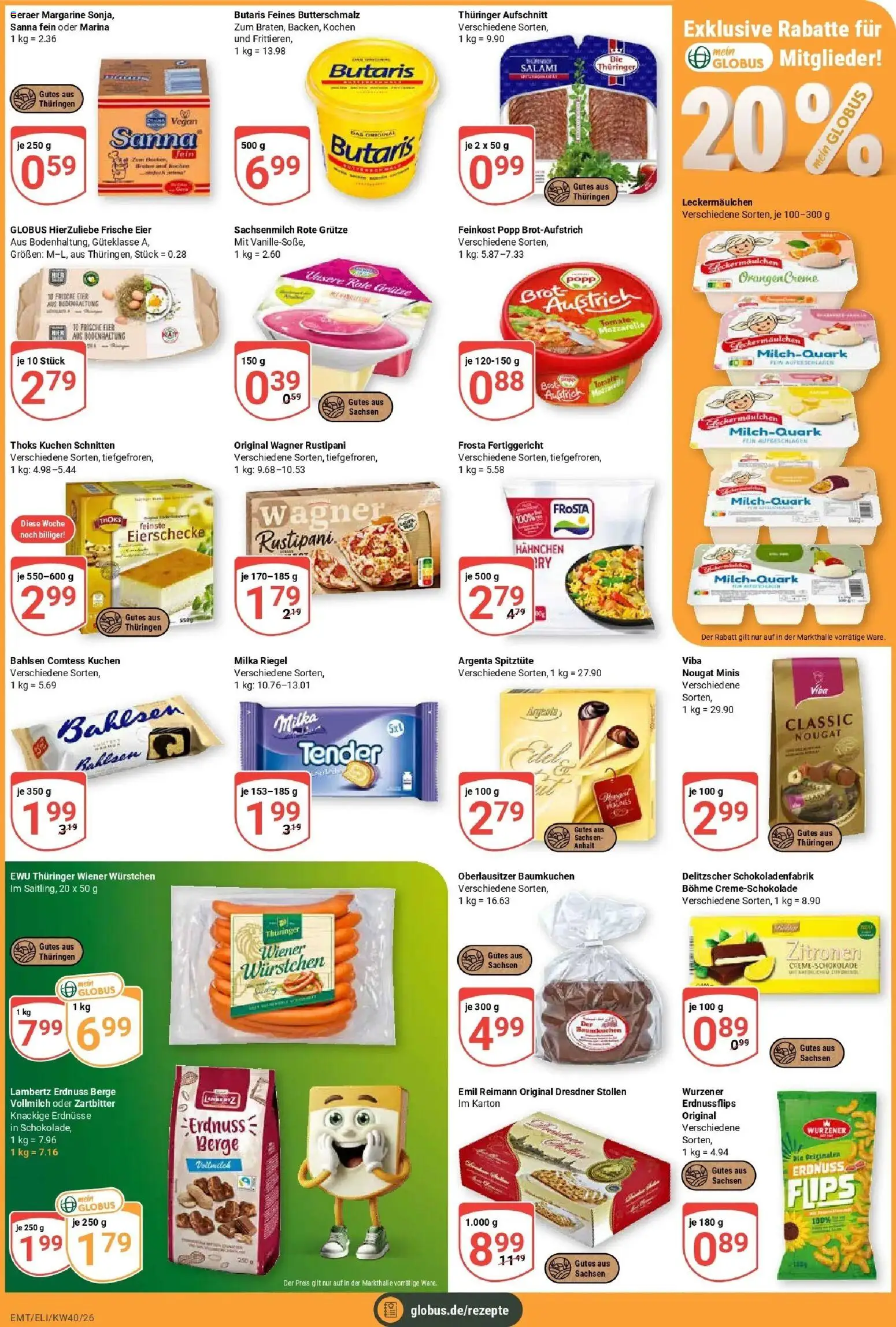 Globus Prospekt Erfurt-Linderbach (ab 28.09.2026) » Angebote online | Seite: 3 | Produkte: Butterschmalz, Margarine, Erdnüsse, Salami