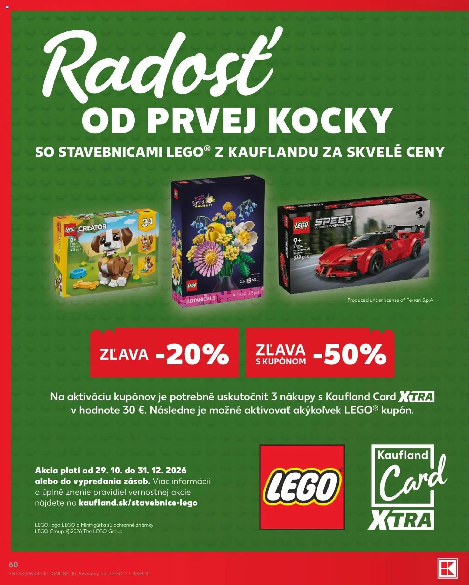 Nové Kaufland akcie – leták je platný od 29.10.2026 | Strana: 60 | Produkty: LEGO