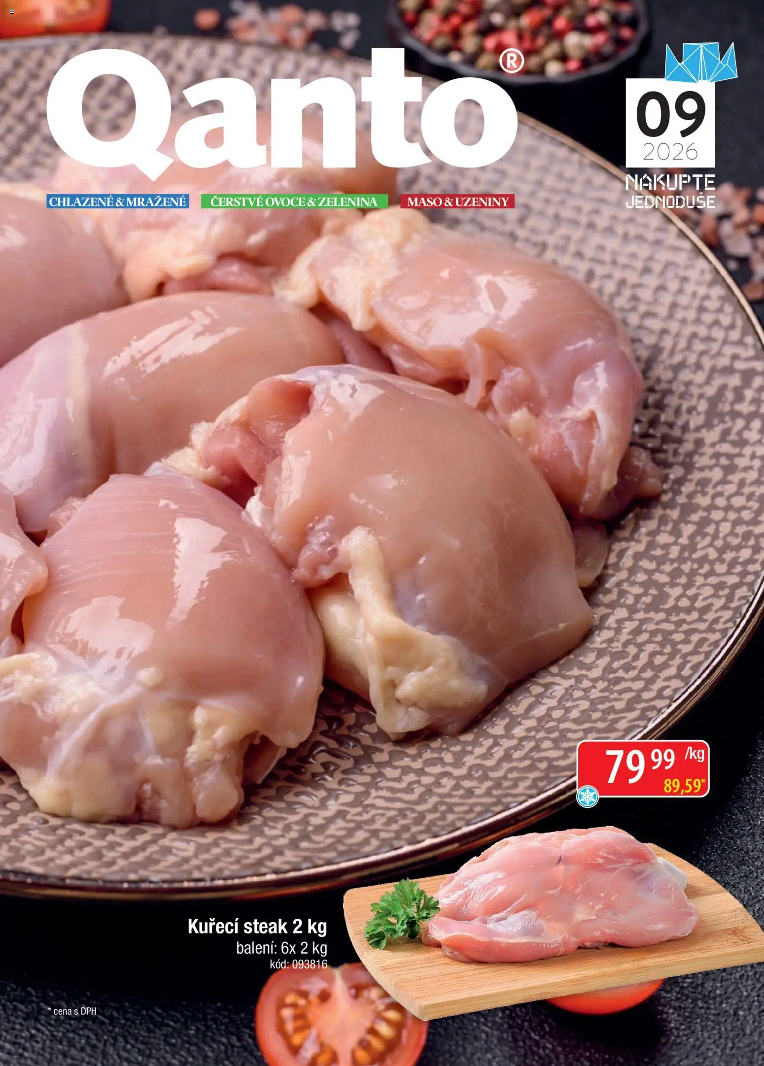 Astur & Qanto leták - Velkoobchod fresh 09/2026 od 01.09.2026 | Strana: 1 | Produkty: Steak, Uzeniny, Zelenina, Maso