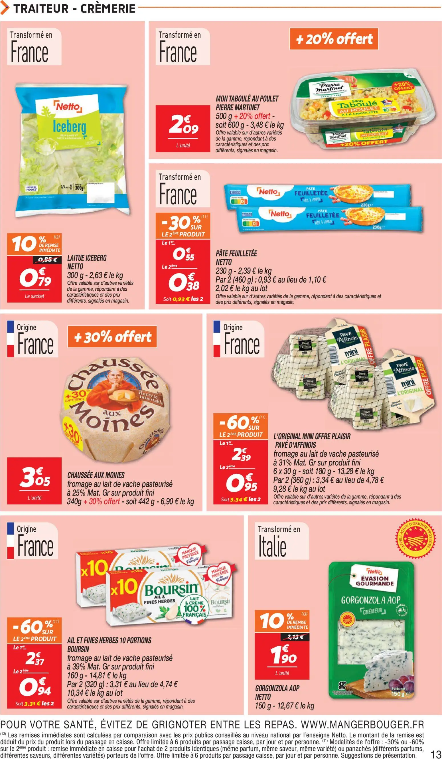 {H1} | Page: 13 | Produits: Poids, Ail, Pâte feuilletée, Crème