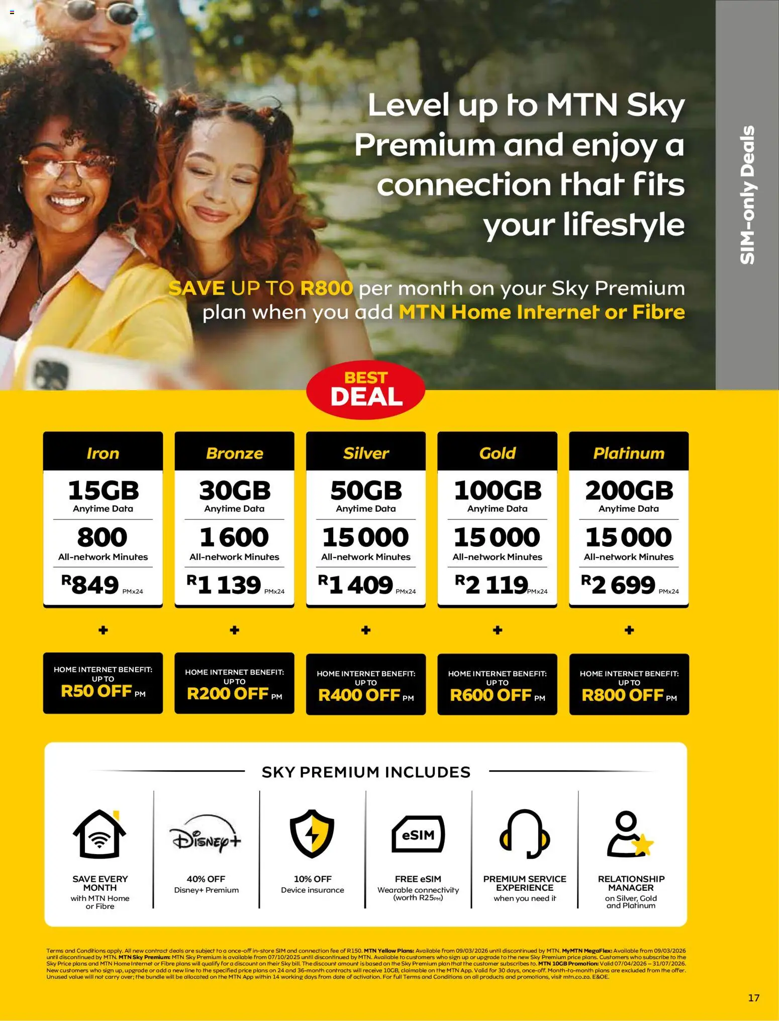 New MTN catalogue – valid from 07.05.2026 | Page: 17 | Products: Data, Sim, Iron