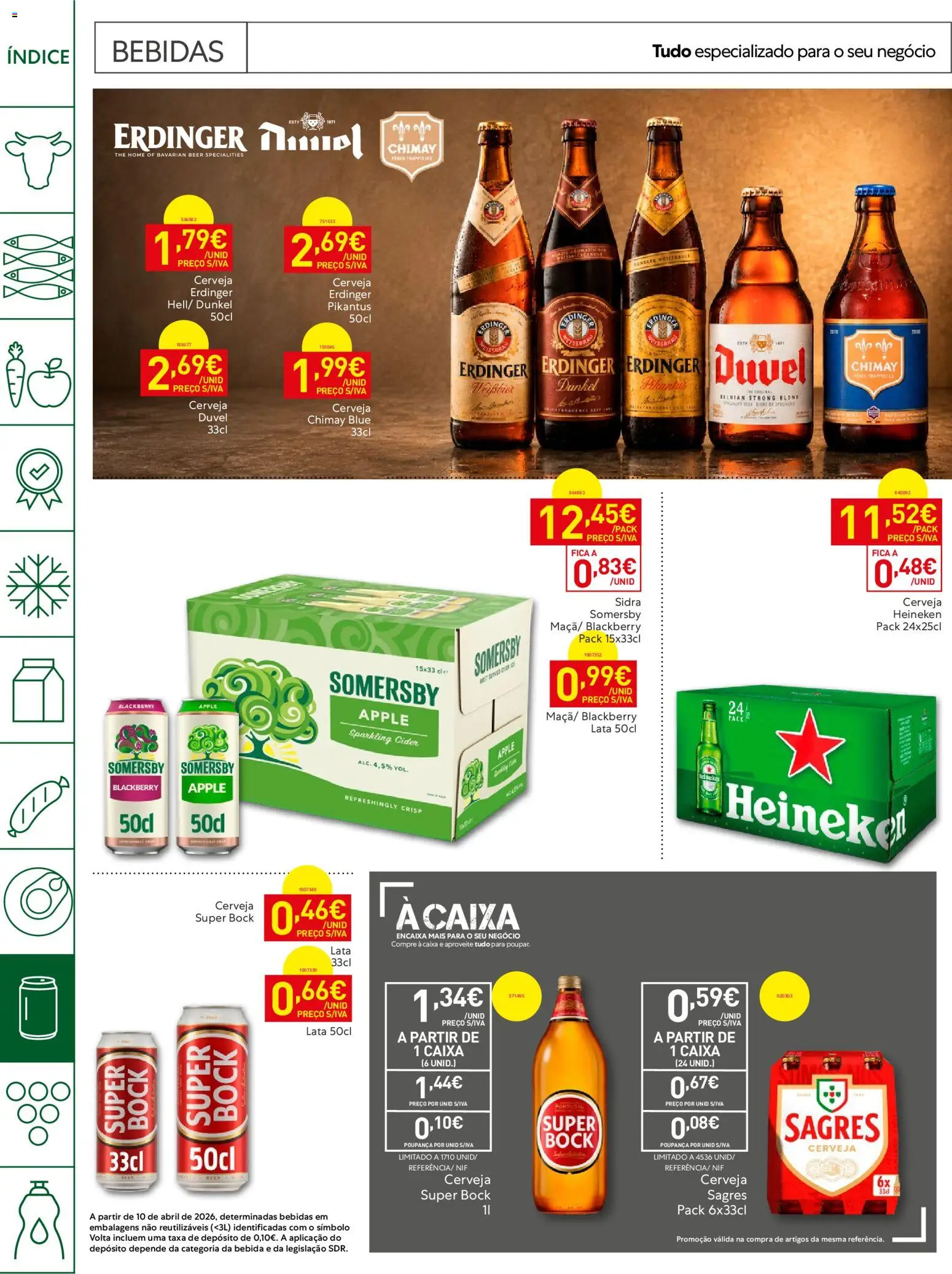 Recheio Horeca │ válido de 08/09/2026 | Página: 24 | Produtos: Super bock, Bebidas, Caixa, Cerveja