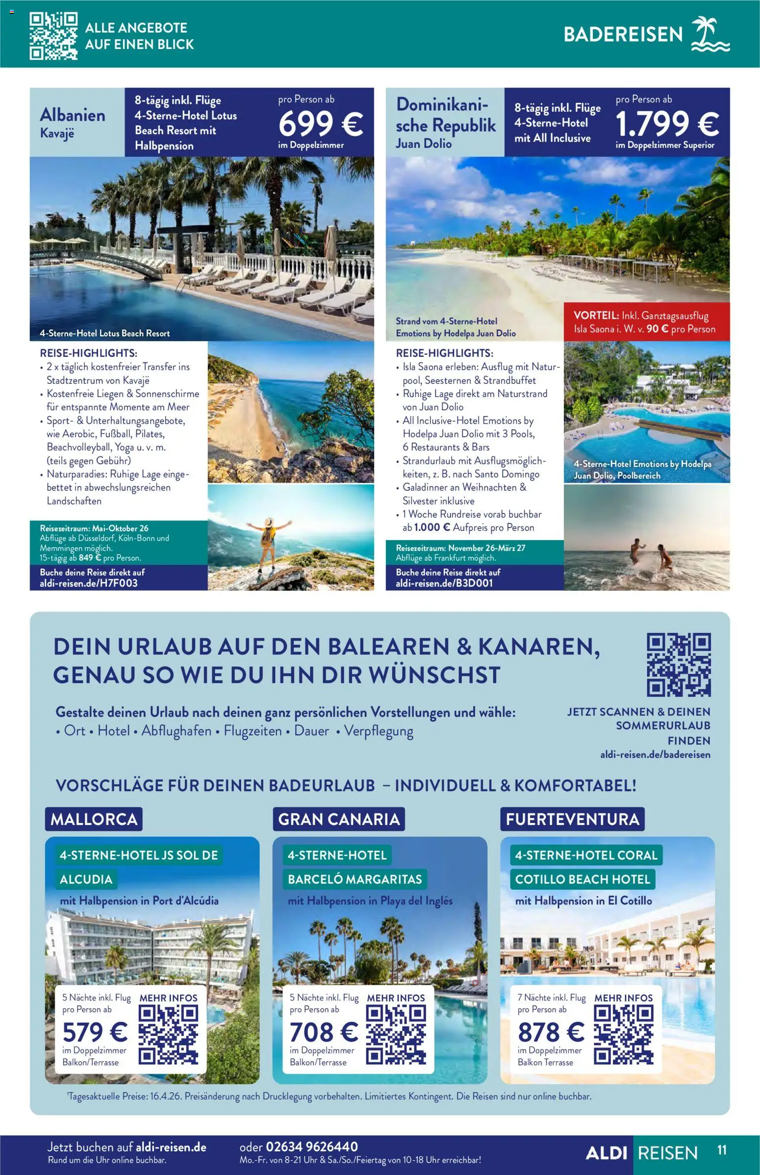 Aldi Reisen Reisemagazin – gültig ab 01.05.2026 | Seite: 11