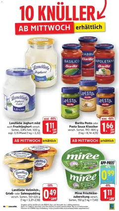 Edeka Prospekt Waldshut-Tiengen ab 28.09.2026 gültig | Seite: 41 | Produkte: Barilla, Barilla pesto, Landliebe joghurt, Pasta