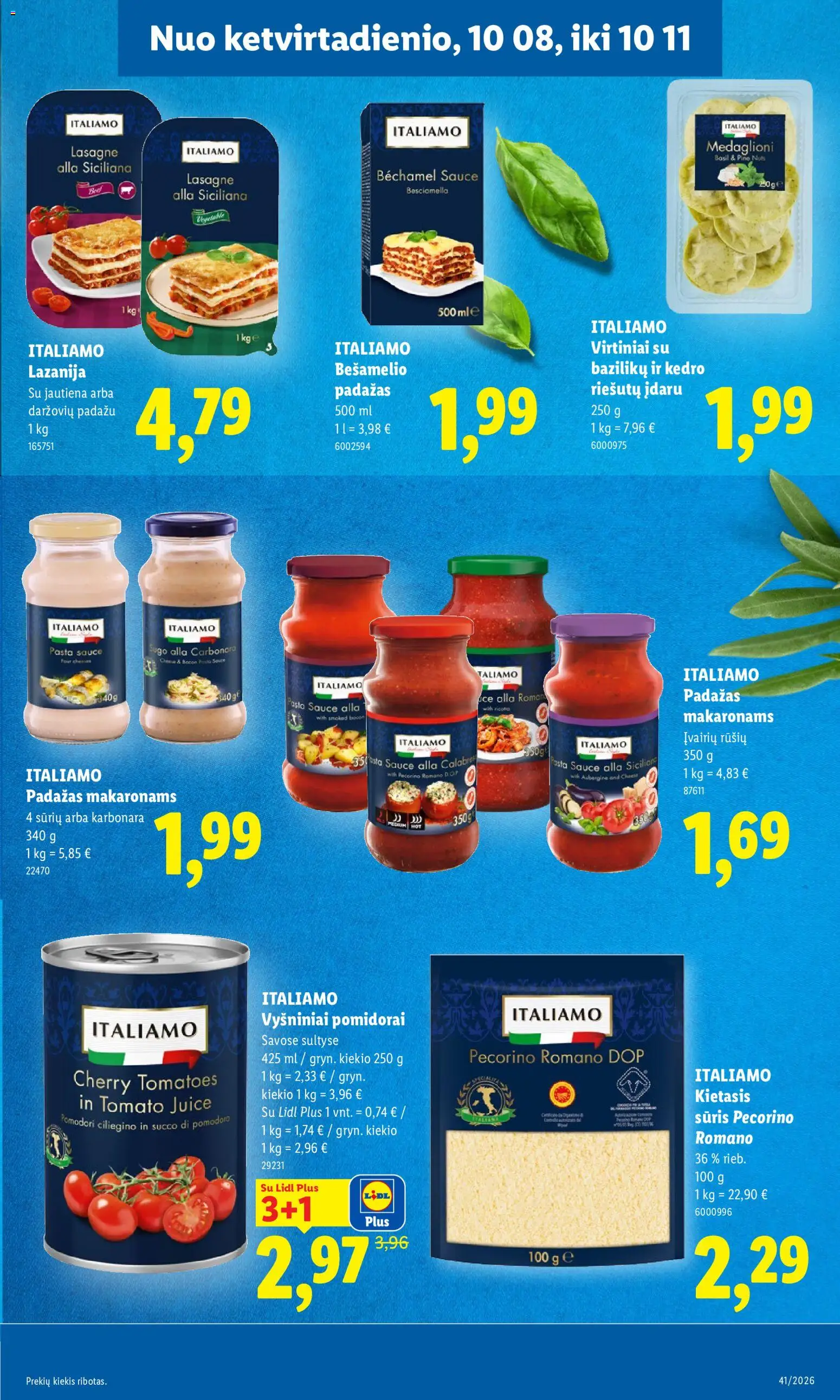 LIDL akcijos nuo 2026.10.05 | Puslapis: 33 | Prekių: Pomidorai, Vyšniniai pomidorai, Padažas, Jautiena