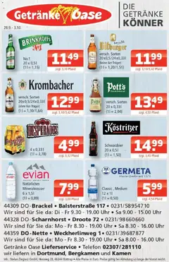 Angebote - Getränke Oase: Getränkeangebote ab 28.09.2026 gültig