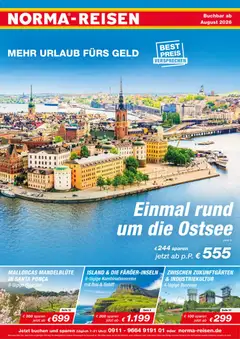 Norma Reisen ab 01.08.2026 gültig
