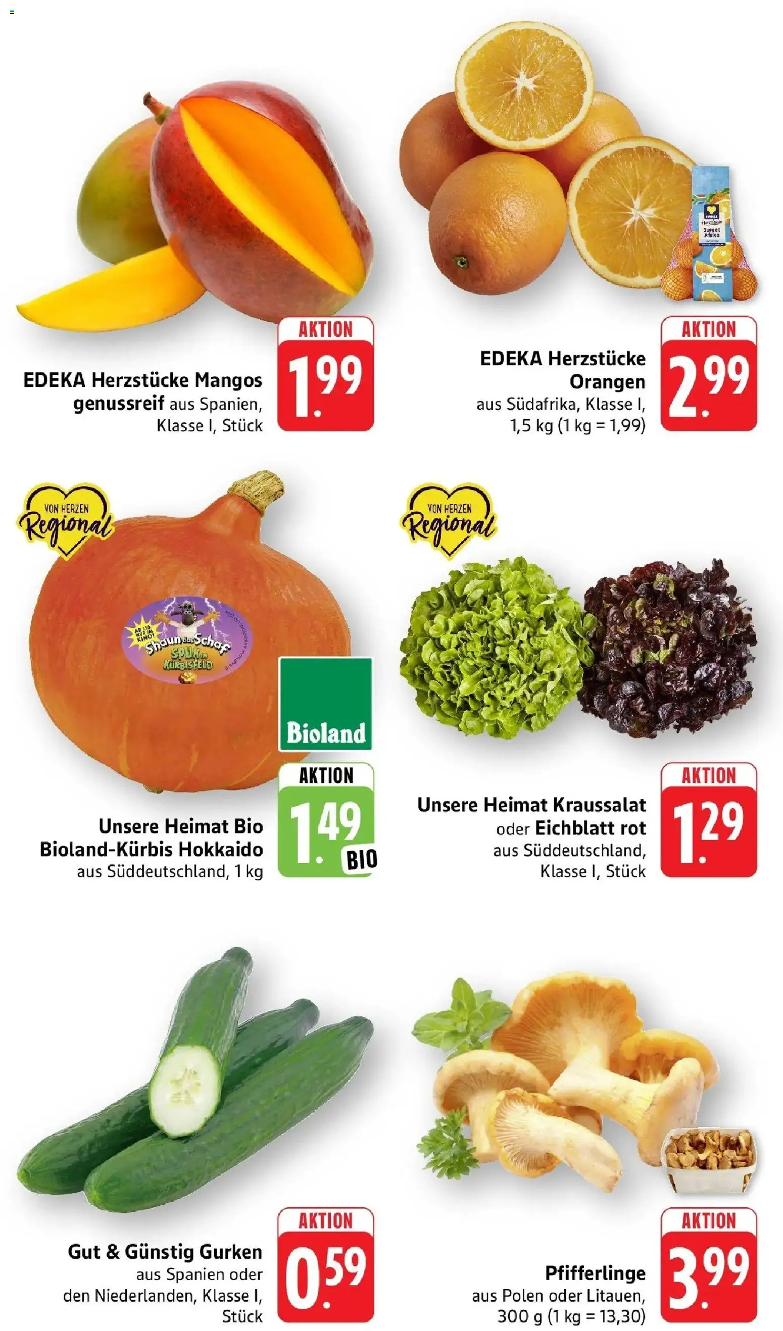 Edeka Prospekt Gengenbach – gültig ab 28.09.2026 | Seite: 2 | Produkte: Orangen, Pfifferlinge, Gurken