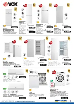 Metalac Market katalog - pregled Metalac Market kataloga - važi od 01.04.2026 | Strana: 7 | Proizvode: Kombinovani frižider, Frižider, Zamrzivač, Veš mašina