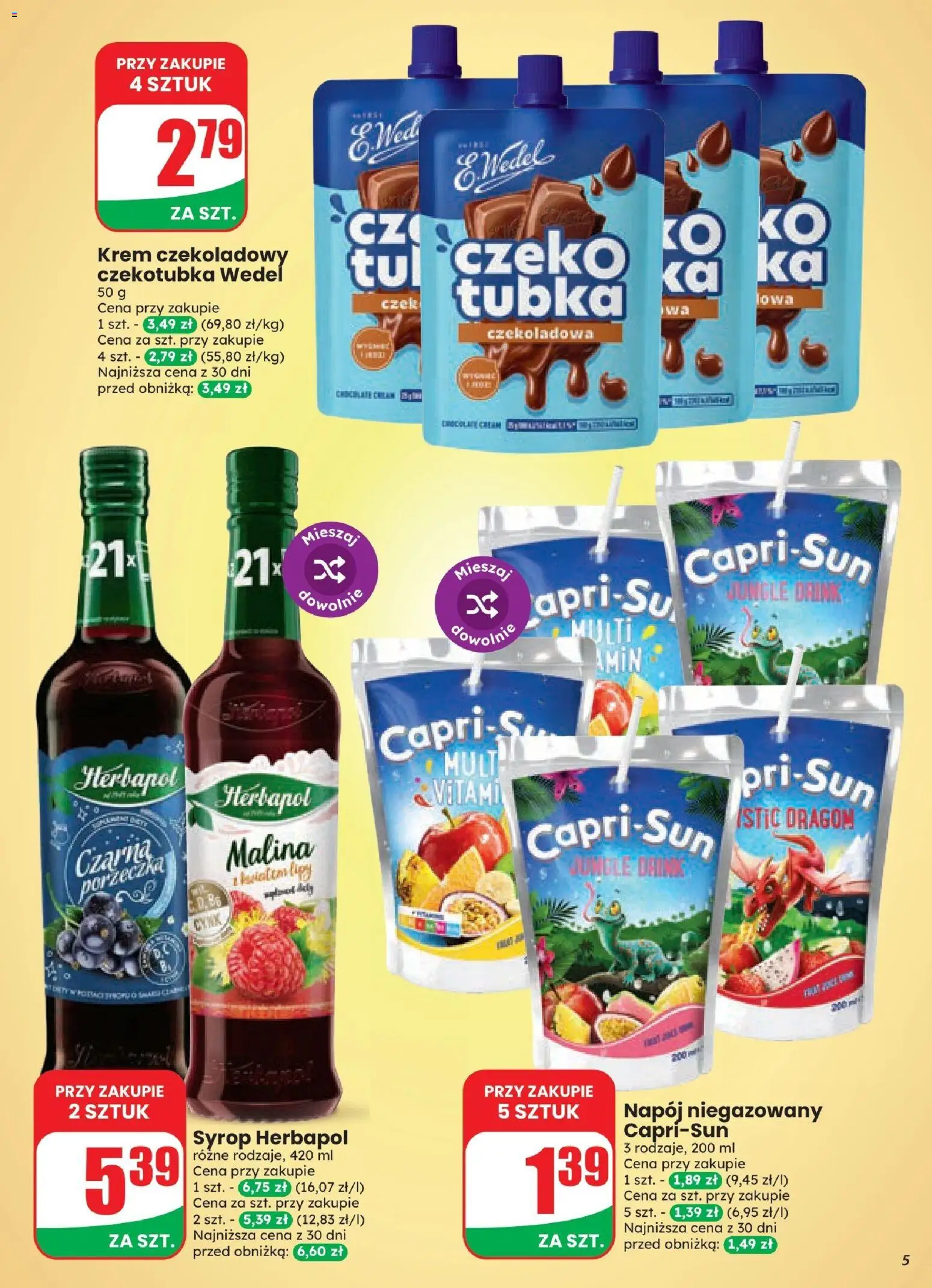 Dino gazetka od 21.10.2026 | Strona: 5 | Produkty: Syrop, Malina, Krem czekoladowy, Krem