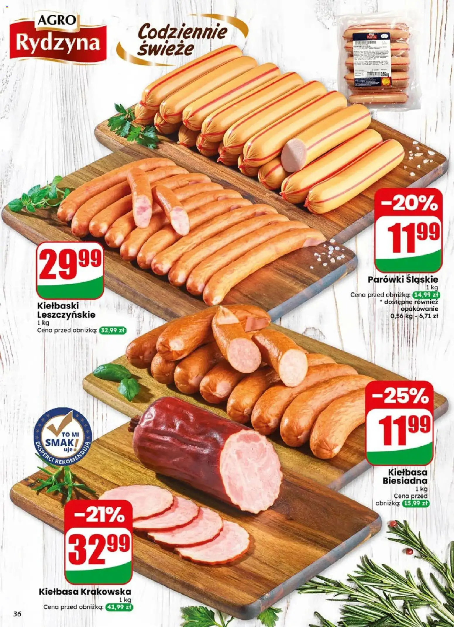 Dino gazetka od 06.05.2026 | Strona: 36 | Produkty: Kiełbasa, Parówki, Kiełbaski, Kiełbasa krakowska