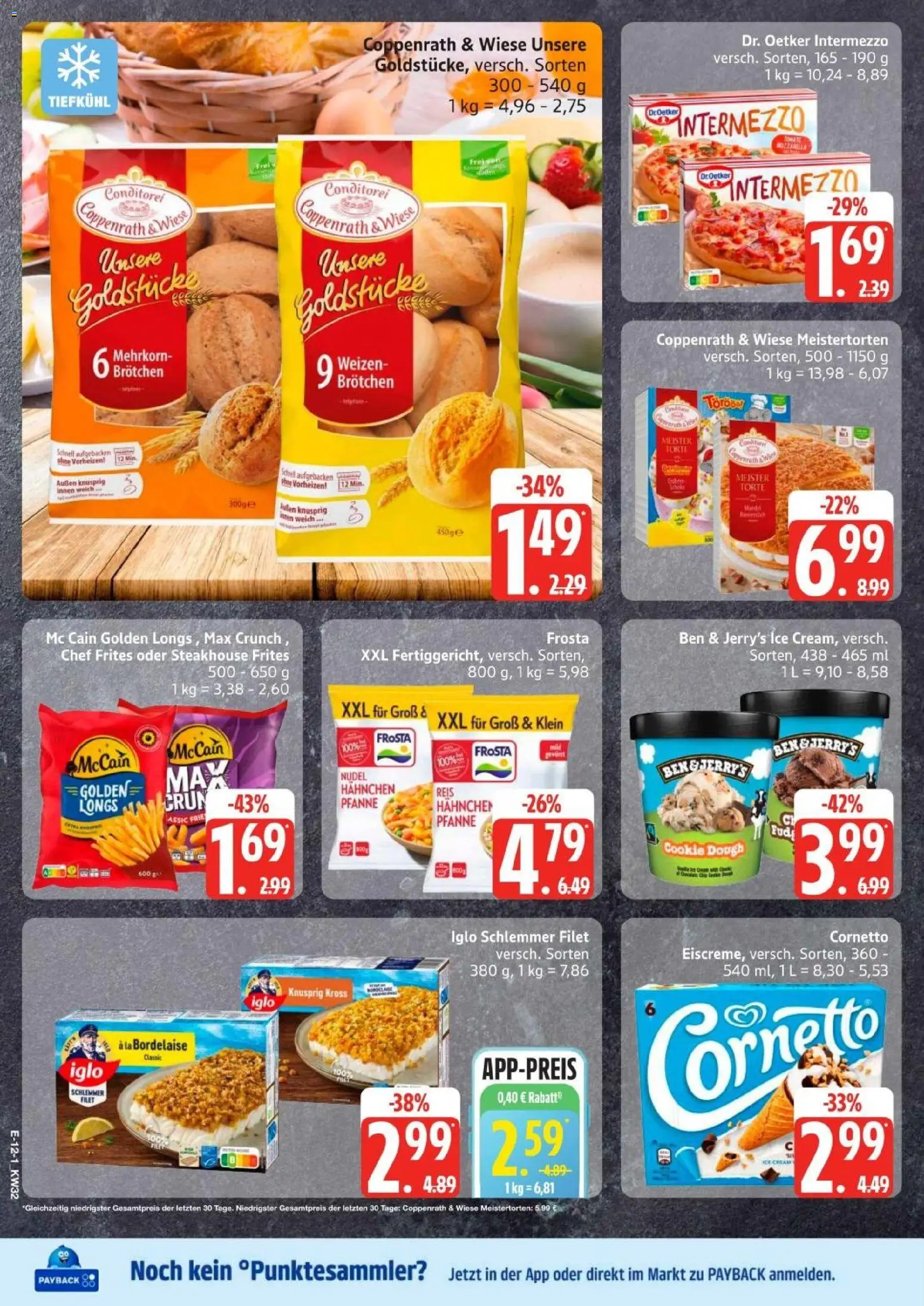 Edeka Prospekt Hamburg – gültig ab 03.08.2026 | Seite: 15 | Produkte: Iglo, McCain, Frosta, Ben & Jerry's