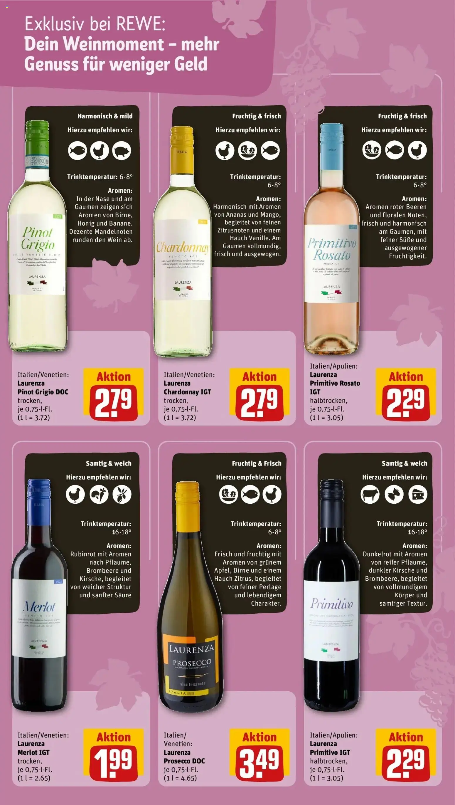 REWE Prospekt ab 17.08.2026 zum Blättern » Angebote | Seite: 17 | Produkte: Merlot, Prosecco, Birne, Wein