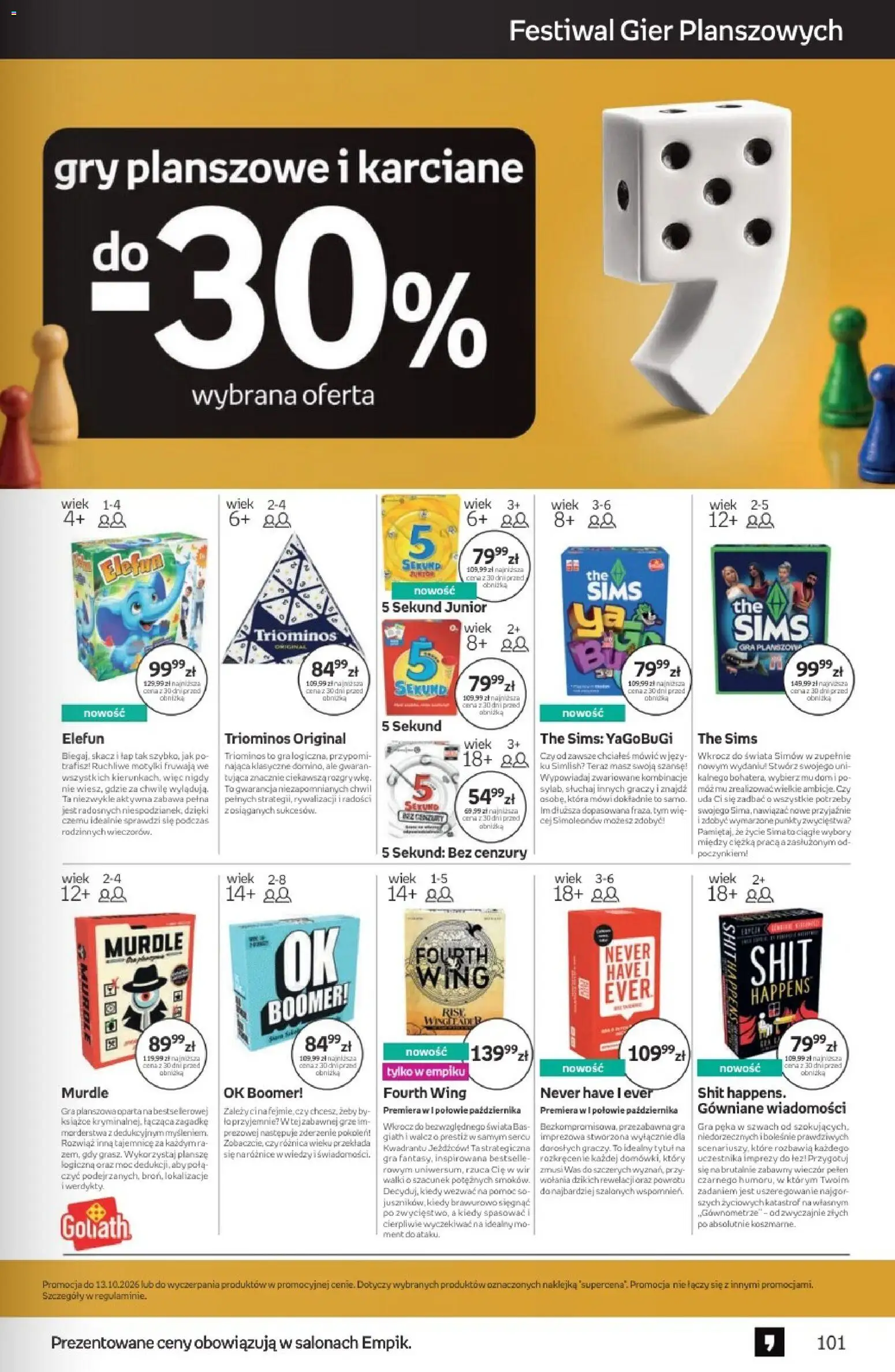 Empik promocje od 23.09.2026 | Strona: 101 | Produkty: Gra, Gry planszowe, Gry