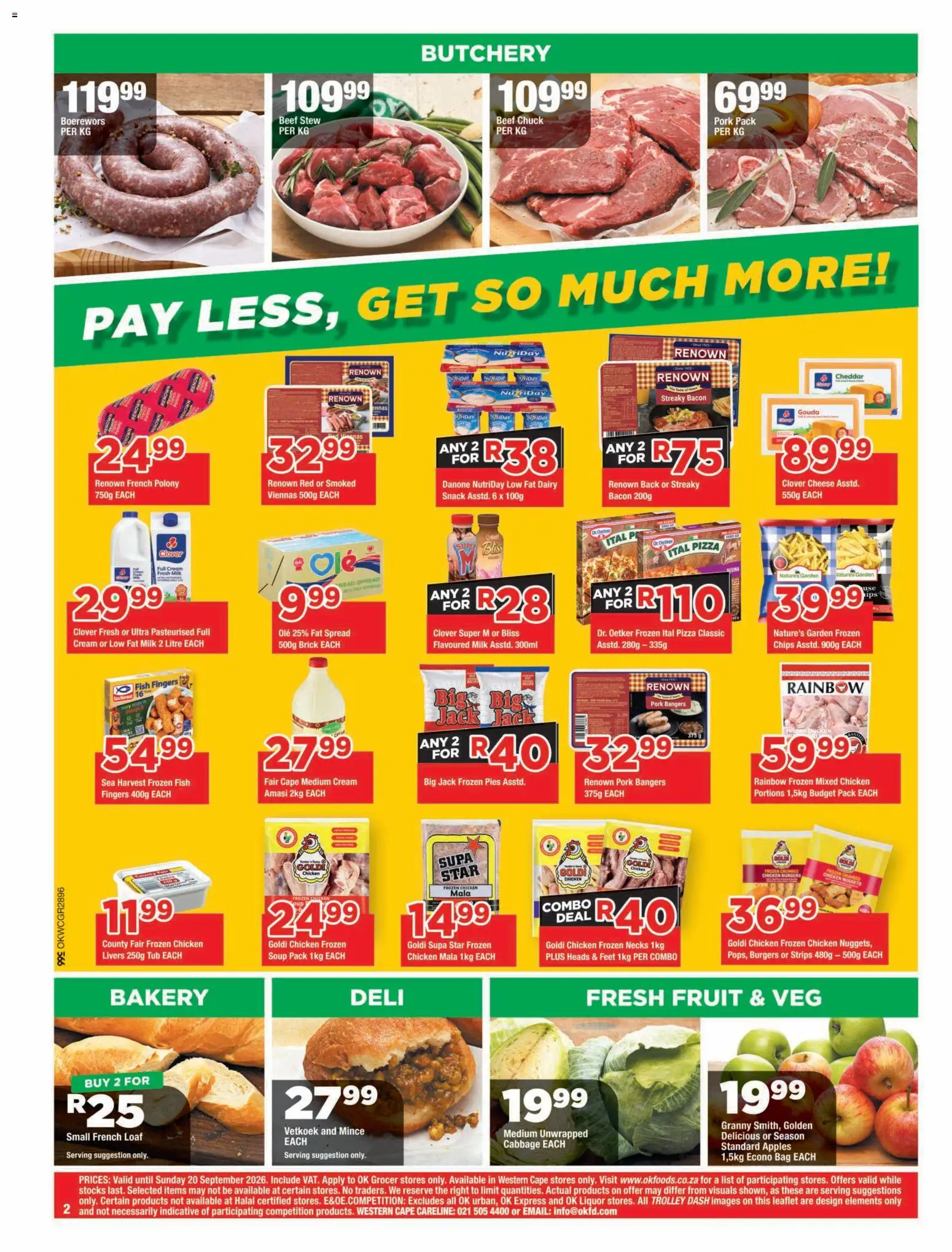 New OK Foods catalogue – valid from 09/09/2026 | Page: 2 | Products: Cheese, Apples, Chips, Soup