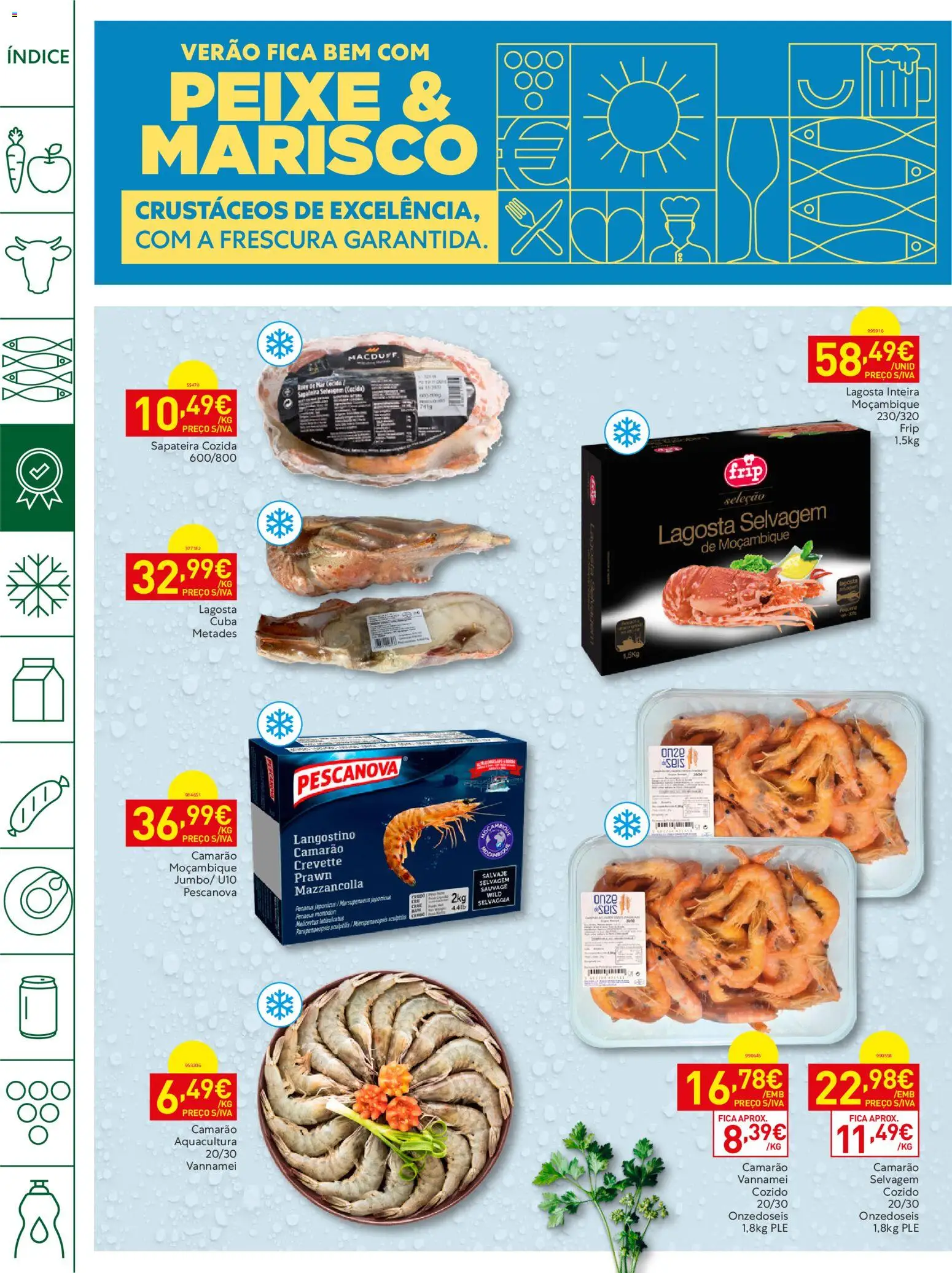 Recheio Horeca │ válido de 11/08/2026 | Página: 8 | Produtos: Lagosta, Camarão, Sapateira, Peixe