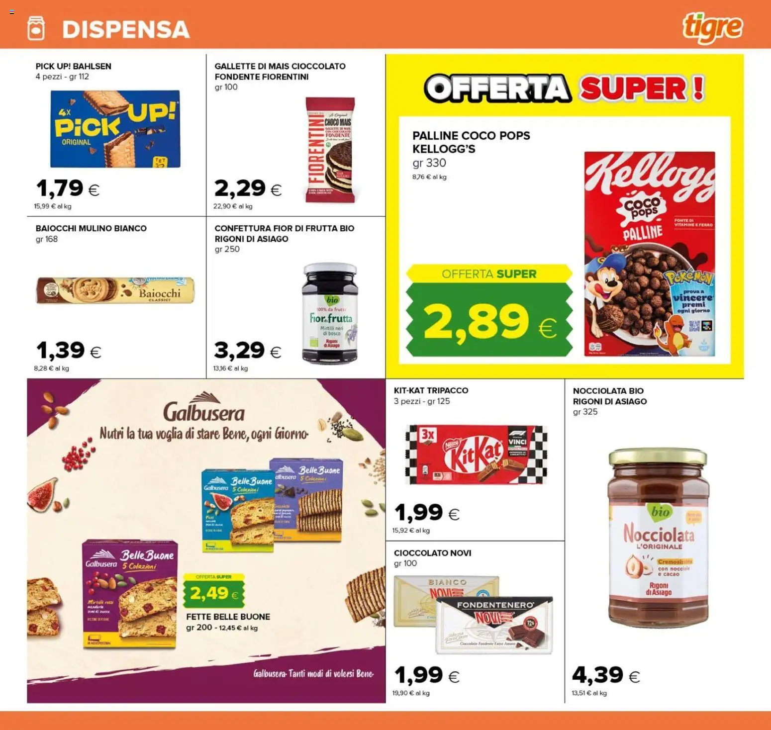 Volantino Tigre del 02/09/2026 | Pagina: 15 | Prodotti: Nocciole, Gallette, Mais, Cacao