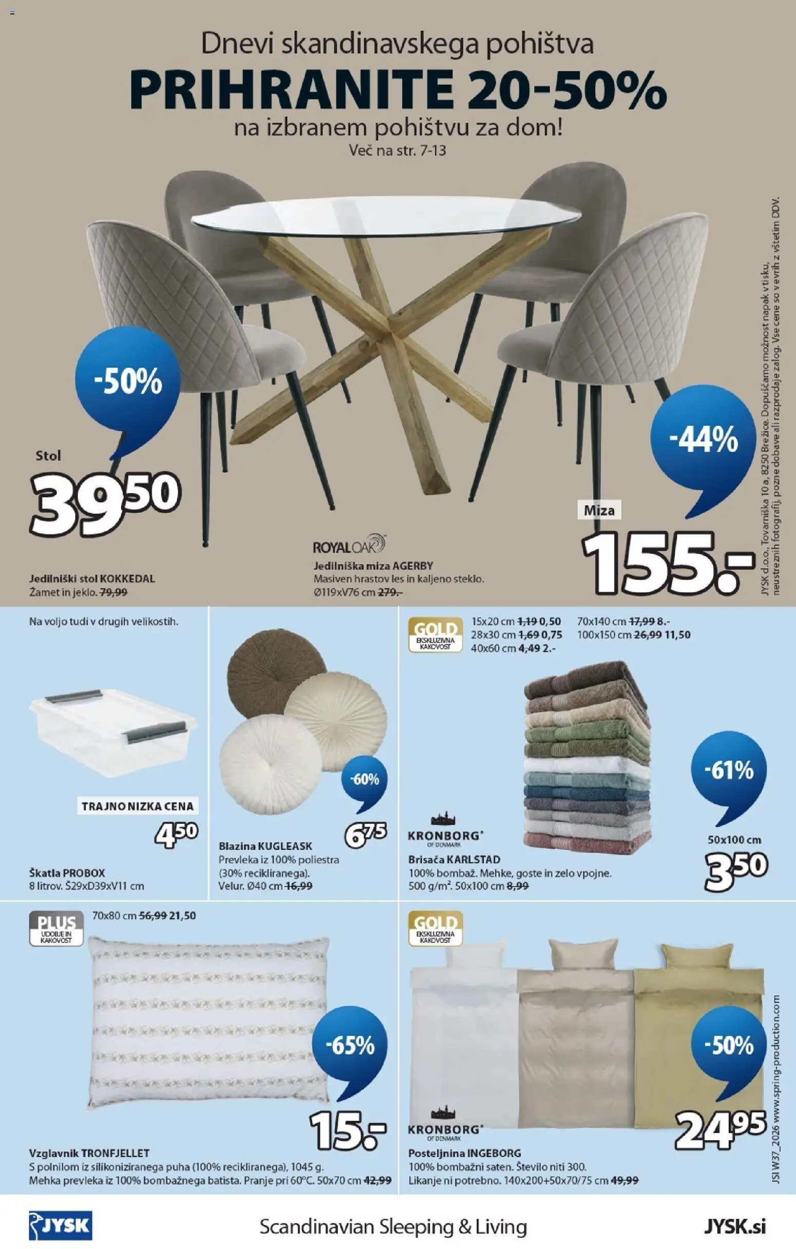 Novi JYSK katalog ponudbe – veljaven od 09.09.2026 | Stran: 24 | Izdelki: Vzglavnik, Blazina, Posteljnina, Skatla