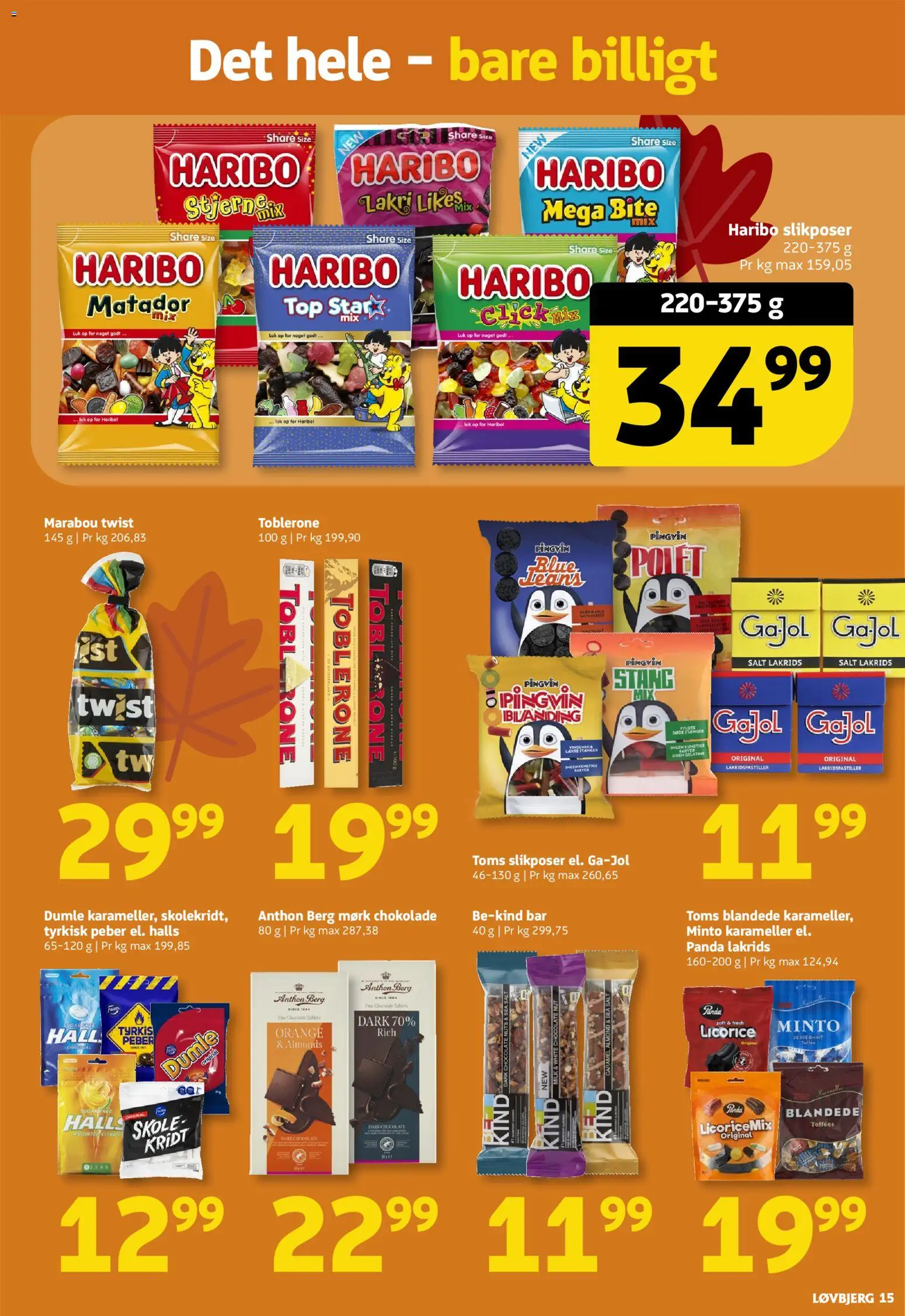 Løvbjerg tilbudsavis – gyldig fra 18/09/2026 | Side: 15 | Produkter: Chokolade, Is, Karameller, Jeans