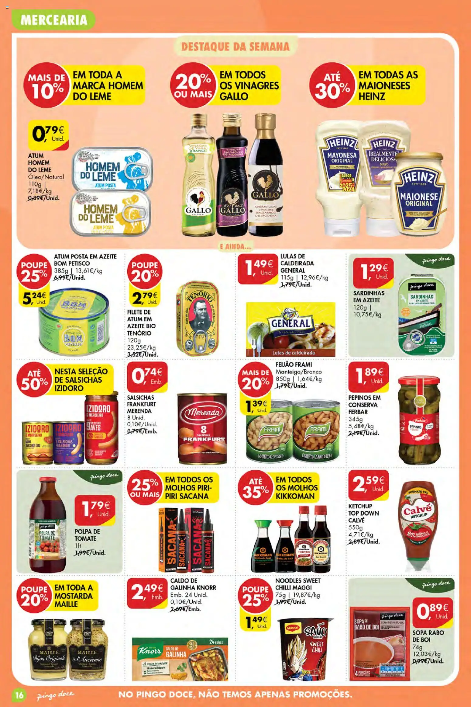 Pingo Doce Poupe Esta Semana Açores │ válido de 27/08/2026 | Página: 16 | Produtos: Molhos, Caldo, Polpa de tomate, Ketchup