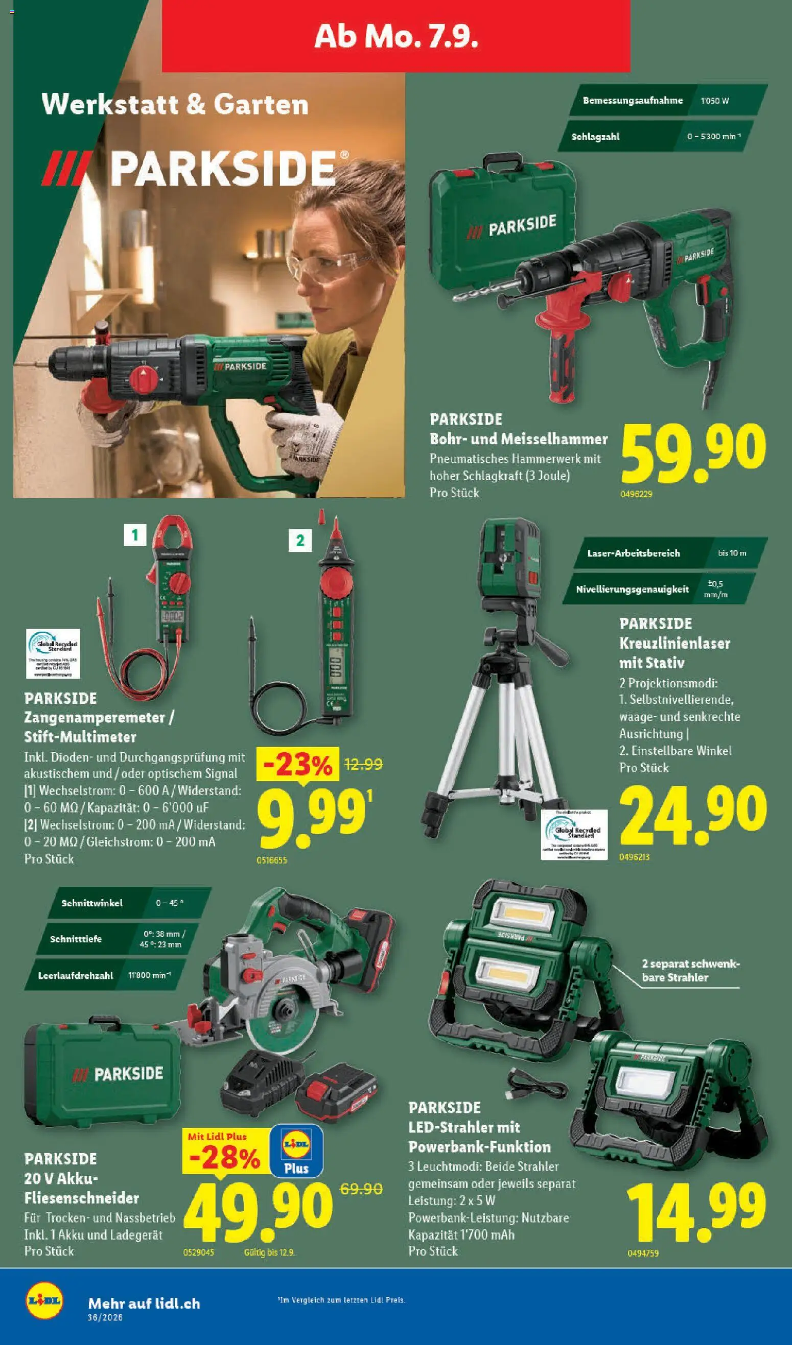 Lidl aktionen – gültig ab 03.09.2026 | Seite: 34 | Produkte: Ladegerät, Stativ