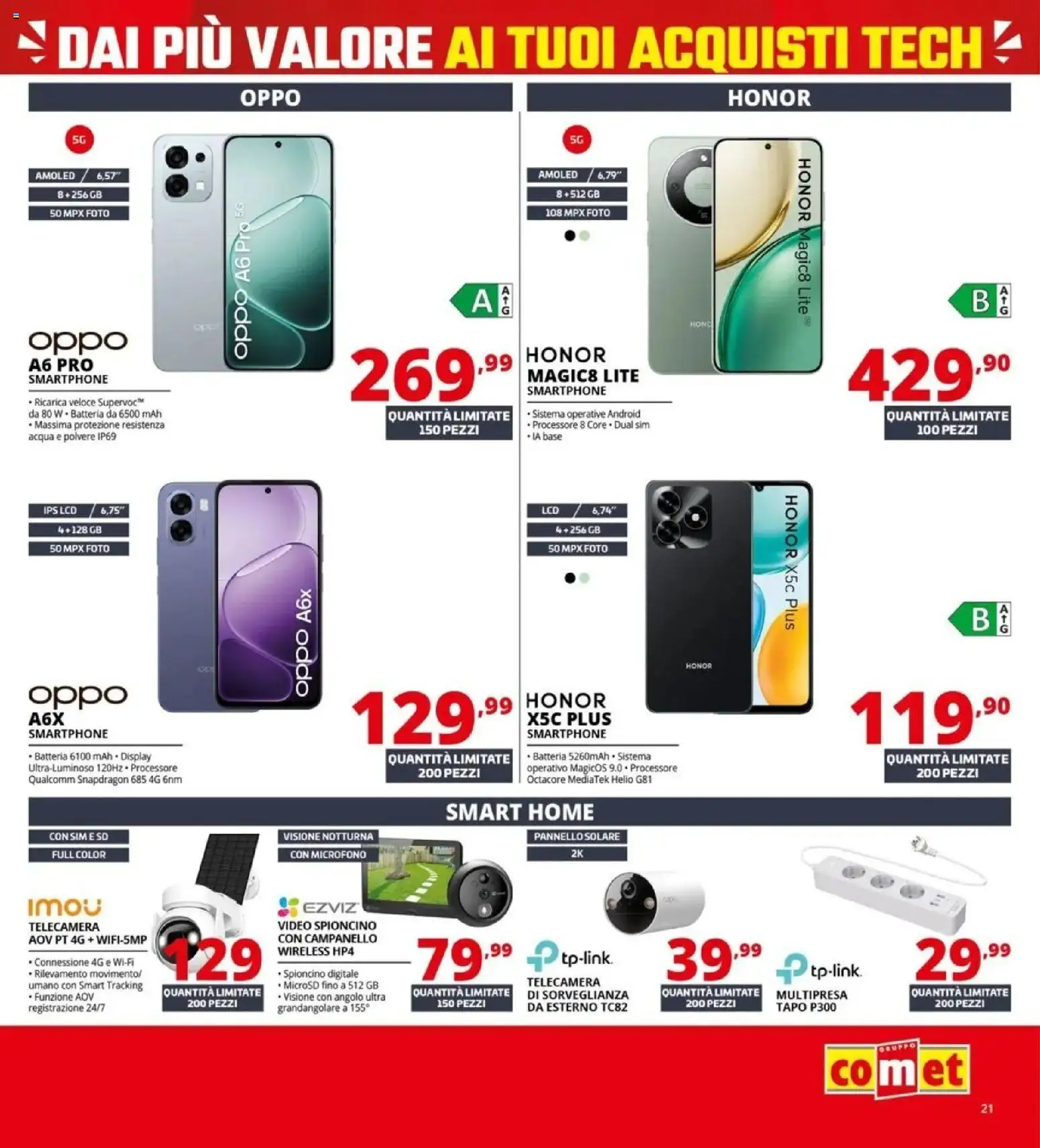 Volantino Comet del 05.03.2026 | Pagina: 21 | Prodotti: Acqua, Smartphone, Video, Microfono