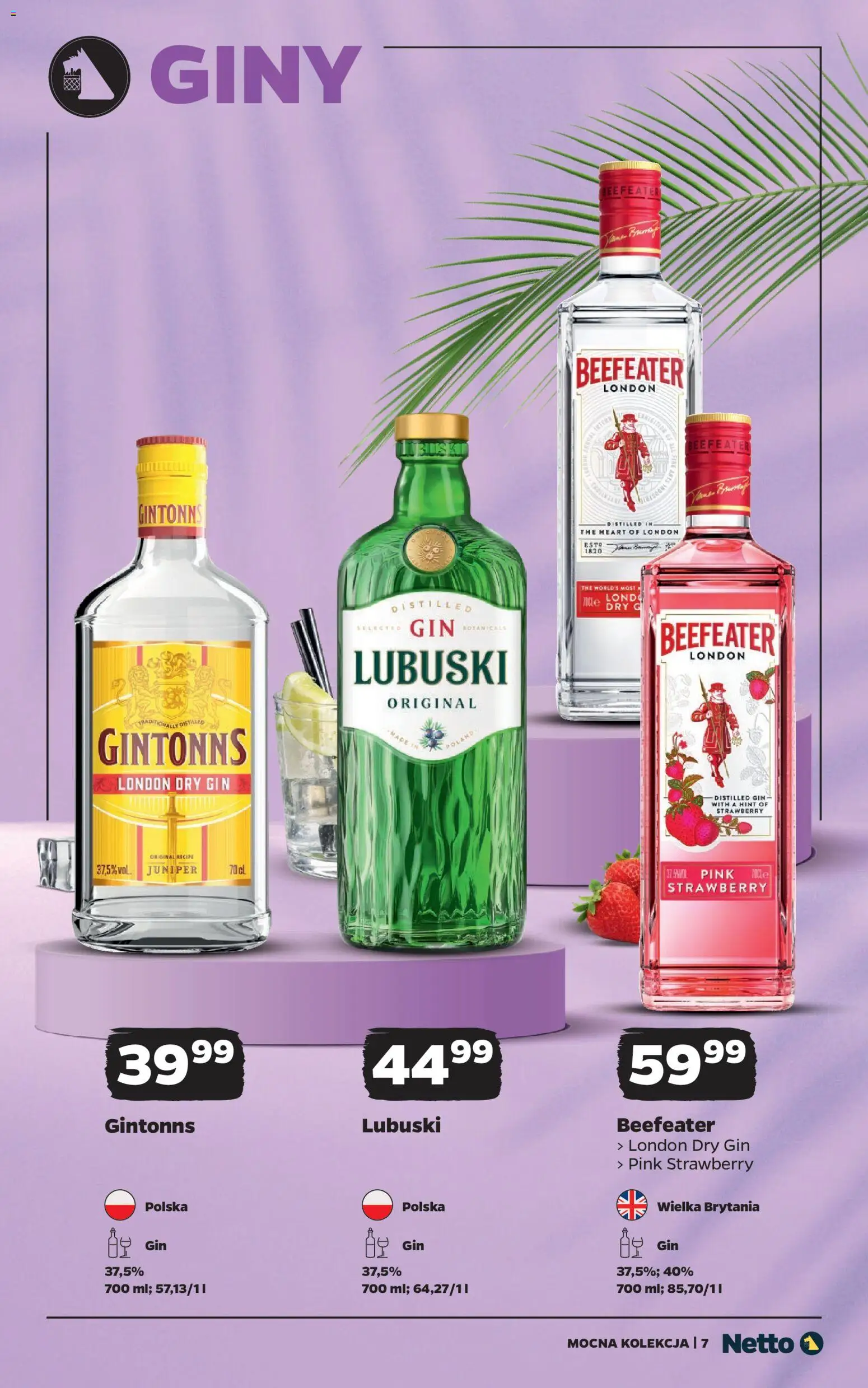 Netto gazetka - Alkohole mocne od 20.07.2026 | Strona: 7 | Produkty: Beefeater, Gin