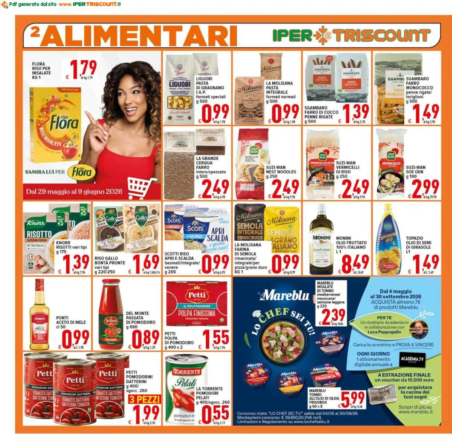 Volantino Ipertriscount del 29.05.2026 | Pagina: 2 | Prodotti: Mele, Salmone, Riso, Aceto