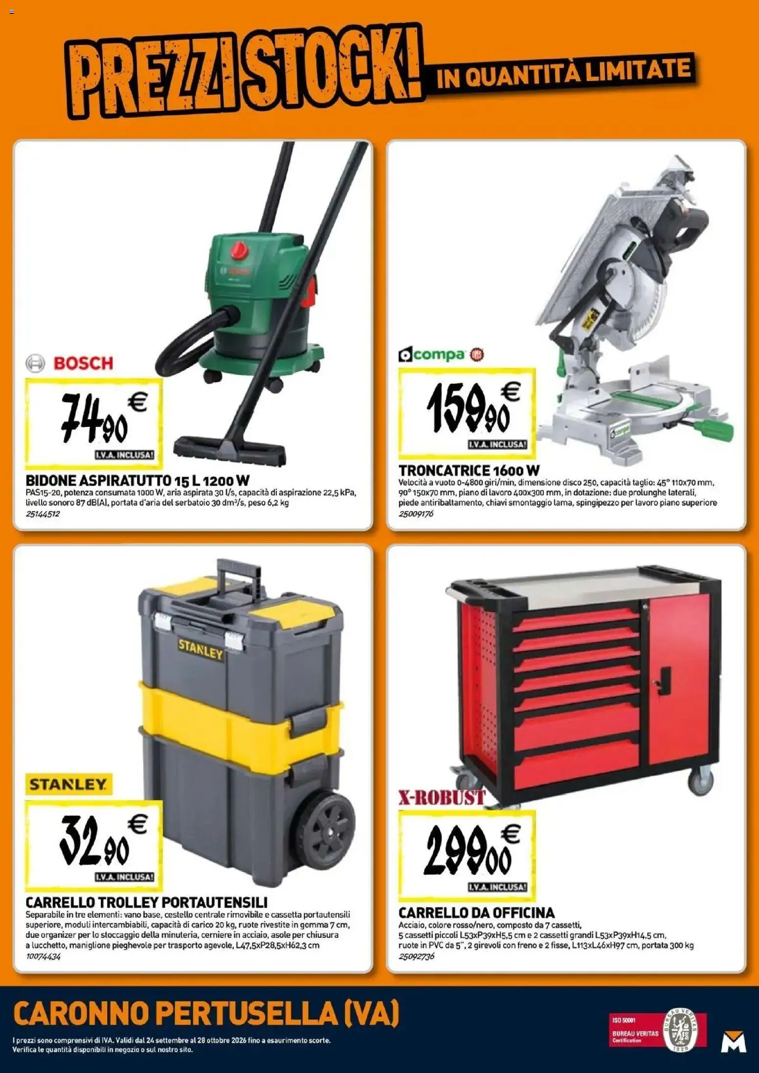 Volantino TECNOMAT del 24/09/2026 | Pagina: 22 | Prodotti: Taglio, Carrello, Disco, Trolley
