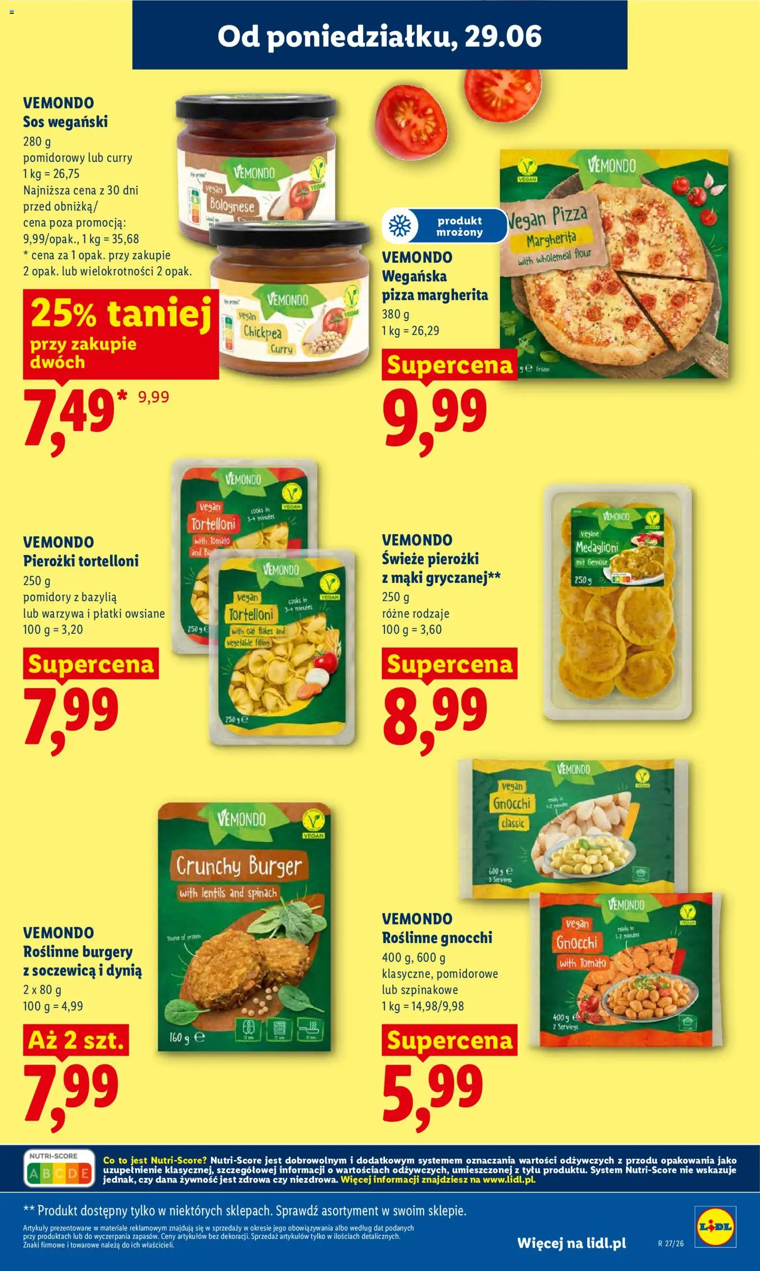 Lidl Polsko leták od 29.06.2026 | Strana: 51 | Produkty: Vegan, Burger, Pizza, Gnocchi