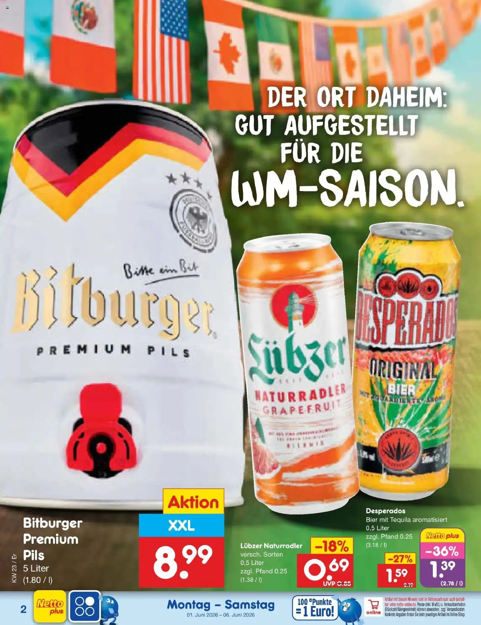 Netto Marken-Discount Prospekt Weimar – gültig ab 01.06.2026 | Seite: 30 | Produkte: Bier, Pils, Tequila, Lubzer