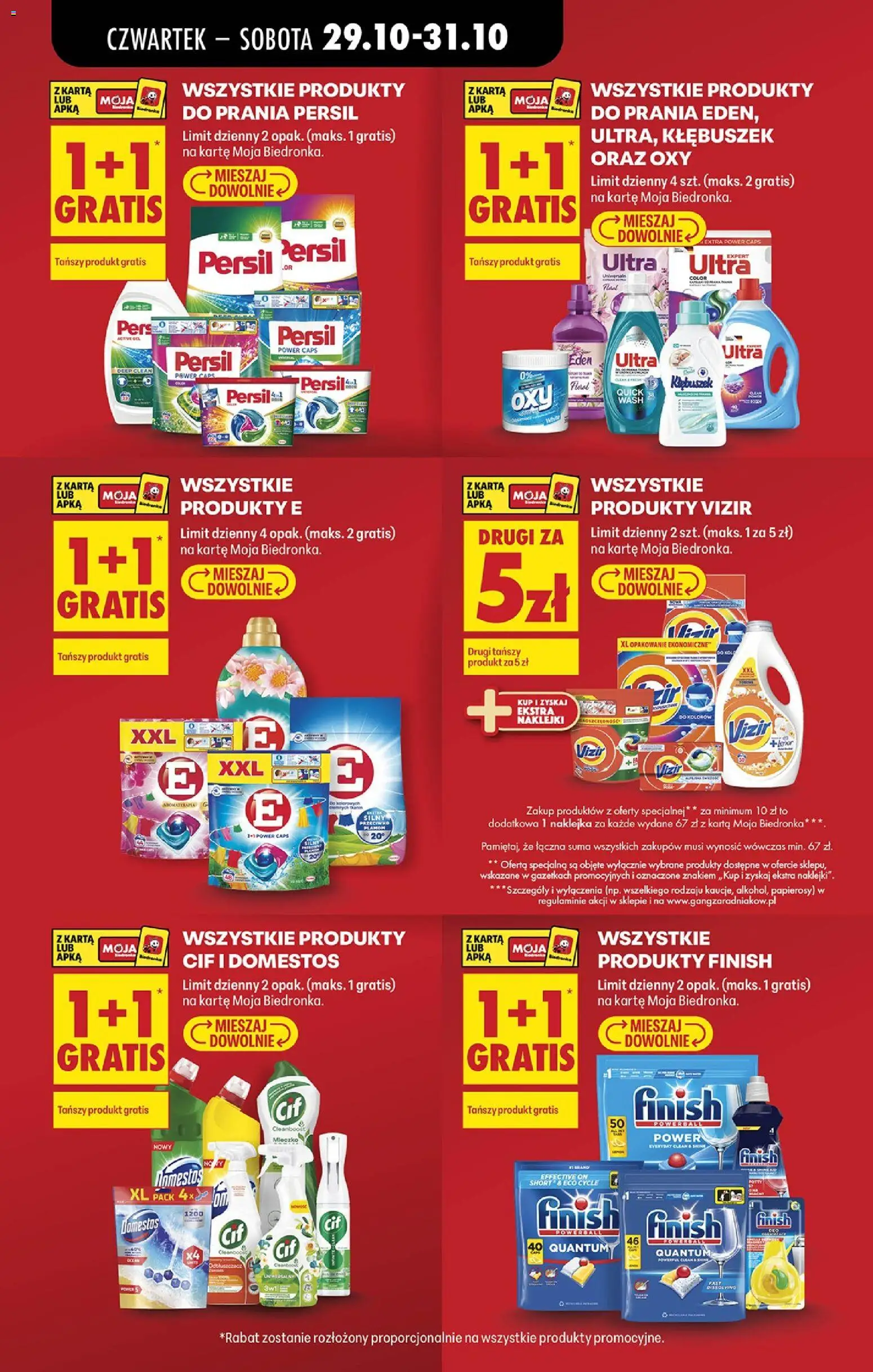 Biedronka Polsko leták - Codziennie niskie ceny od 29.10.2026 | Strana: 17 | Produkty: Finish, Cif, Domestos, Persil