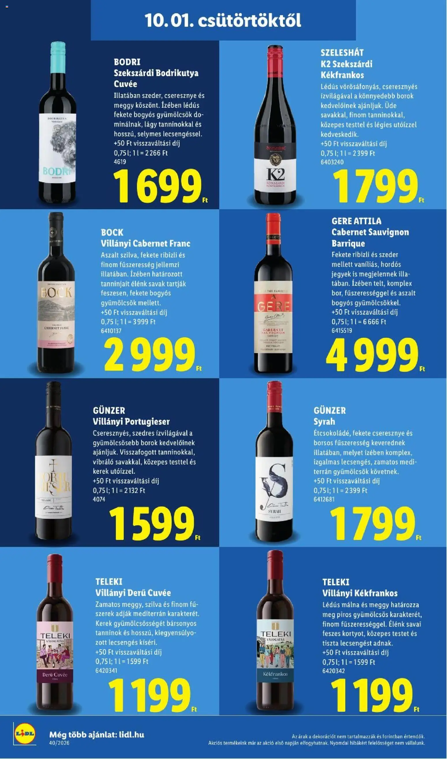 Lidl akciós ujság - amely érvényes a következő dátumtól: 2026.10.01. | Oldal: 32