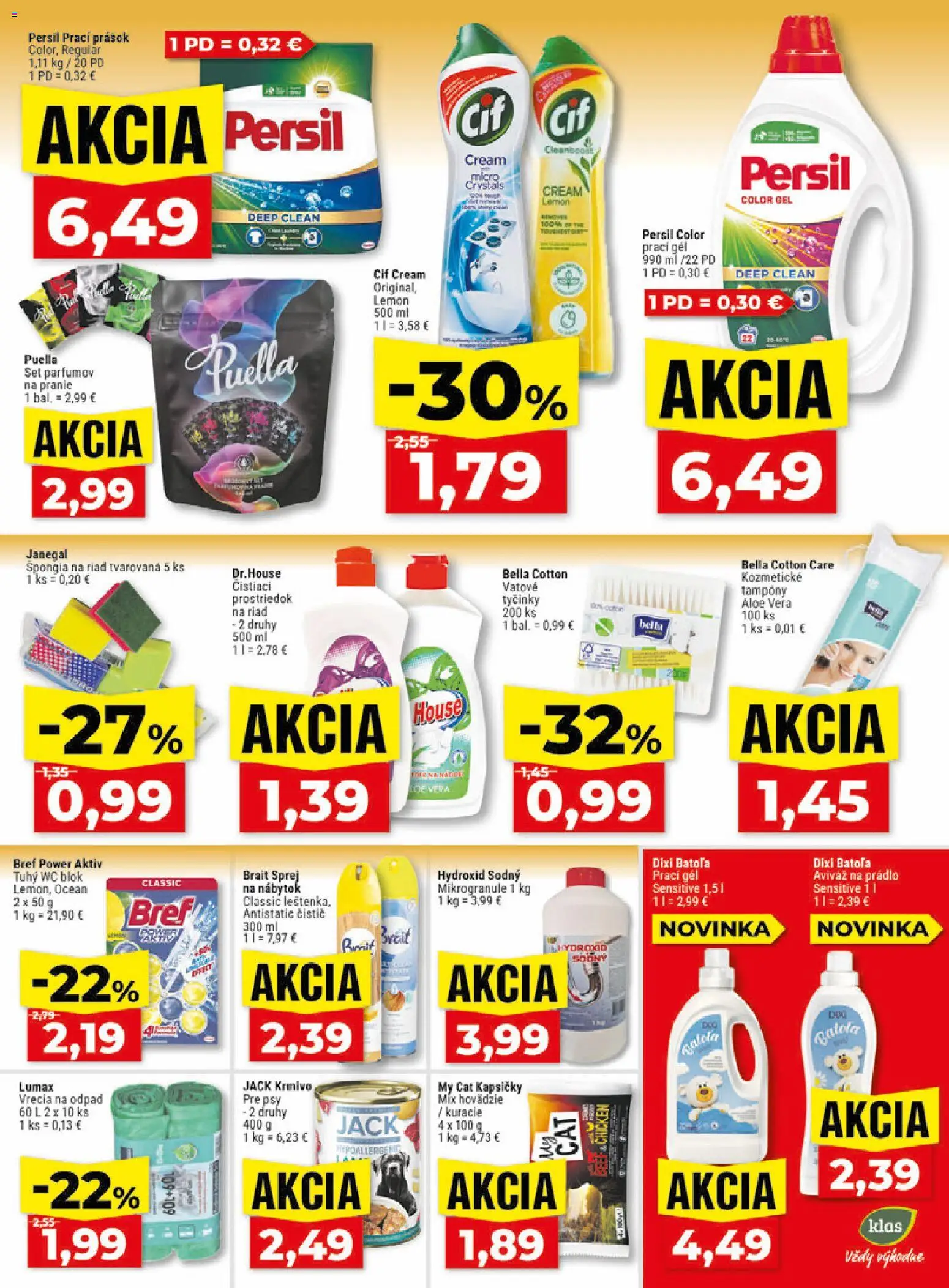Nové Klas akcie – leták je platný od 08.06.2026 | Strana: 26 | Produkty: Nábytok, Wc, Prací prášok, Wc blok